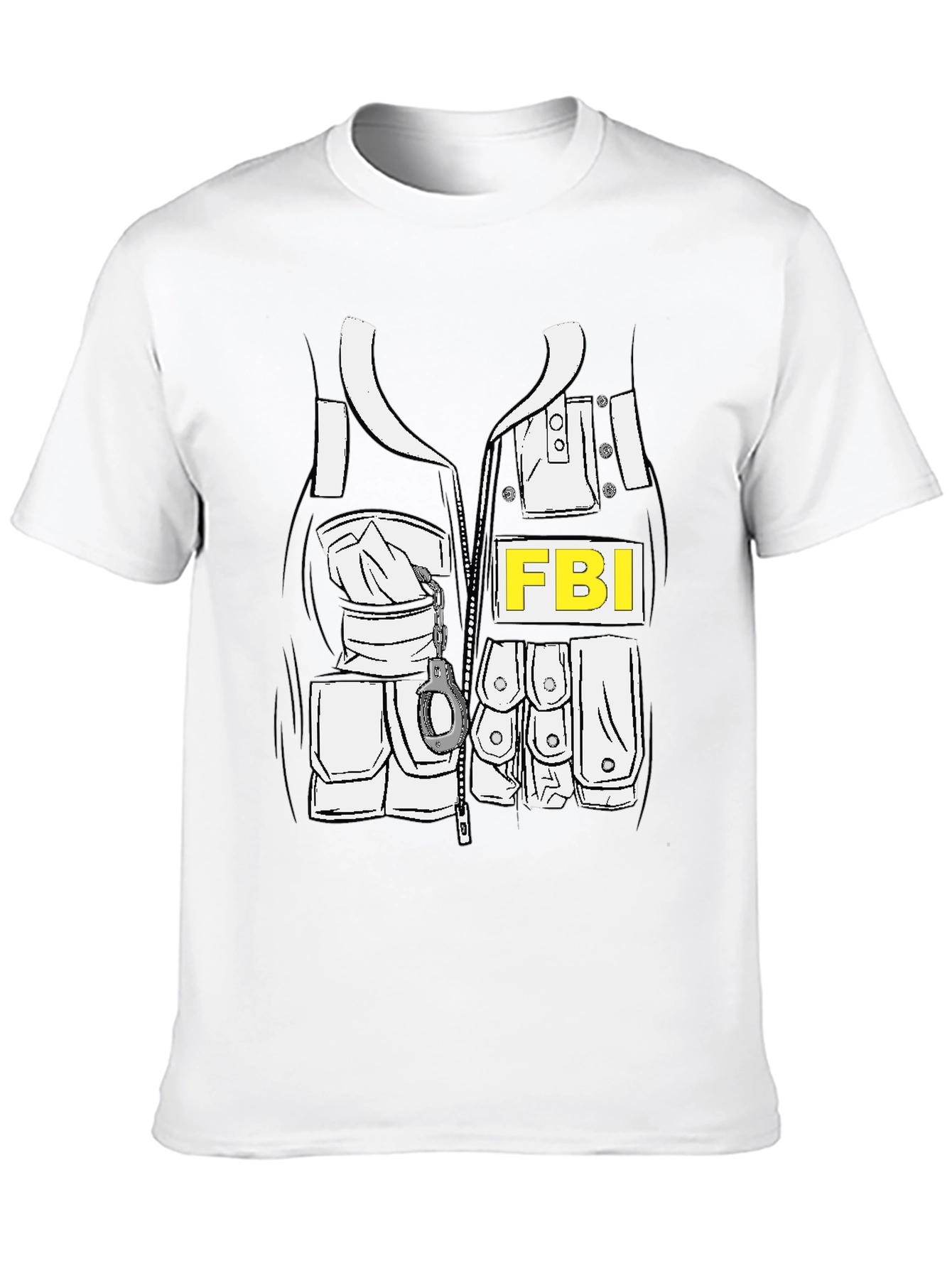 FBI Costume T-Shirt - Novelty Graphic Tee