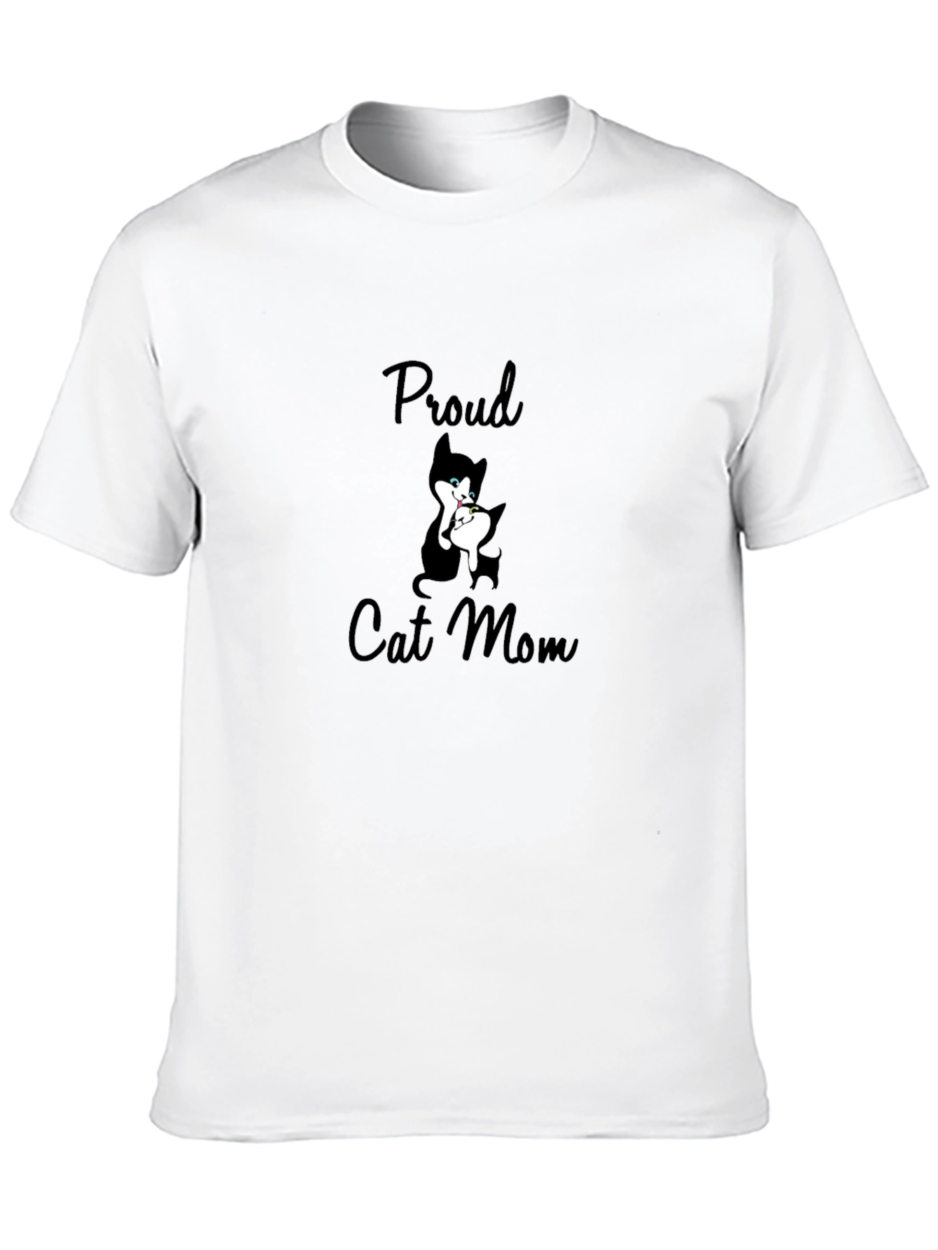 Proud Cat Mom Graphic Tee - Black T-Shirt