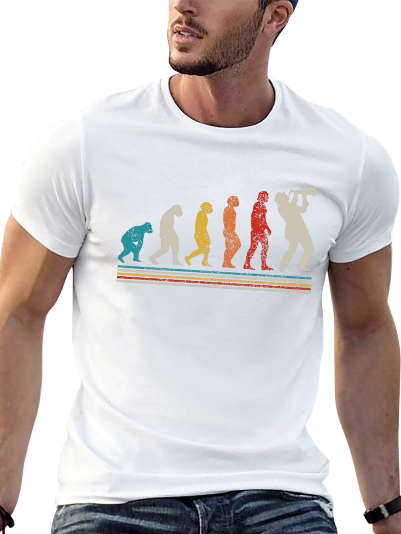 Evolution of the Cameraman Black T-Shirt