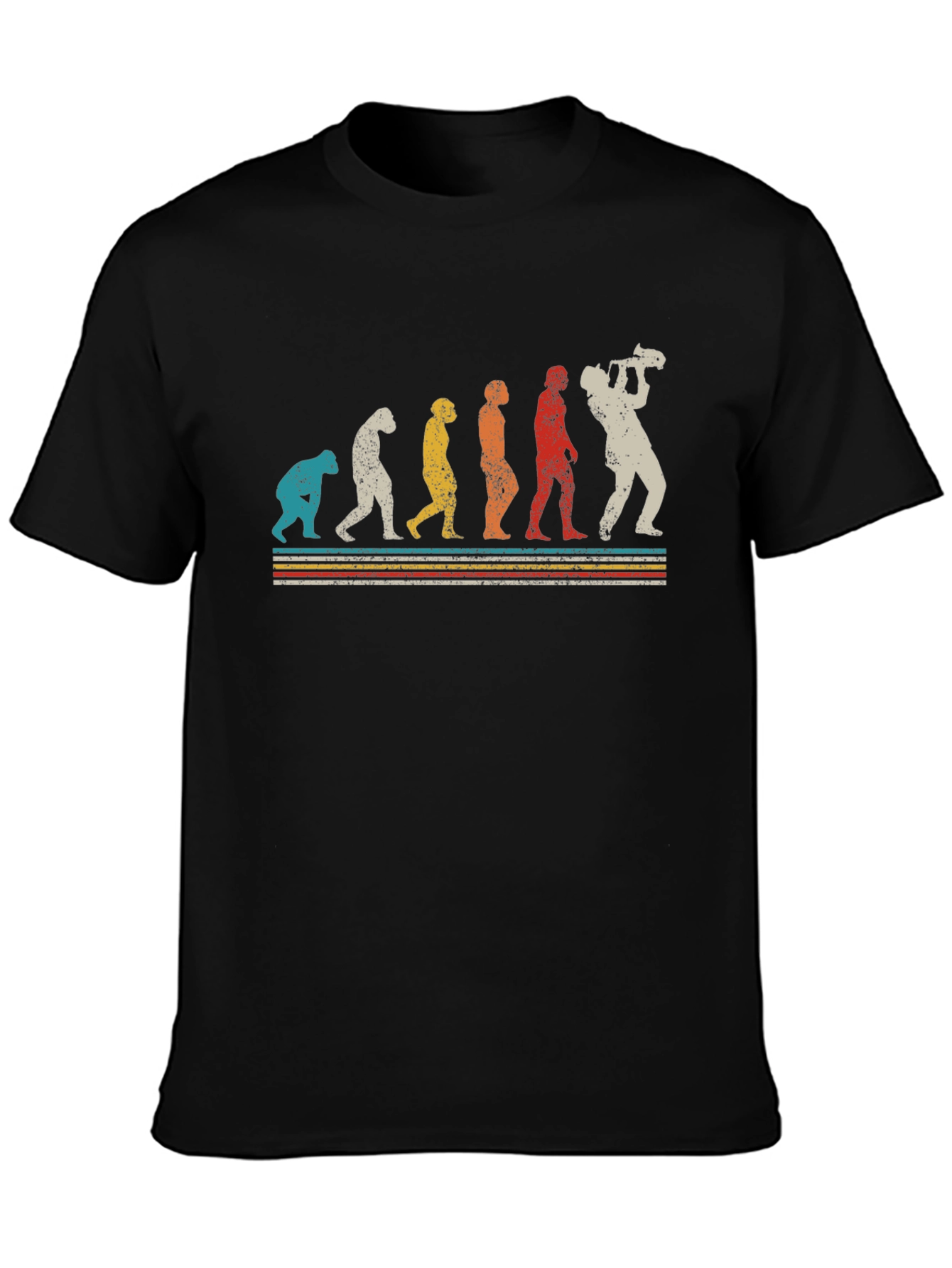 Evolution of the Cameraman Black T-Shirt