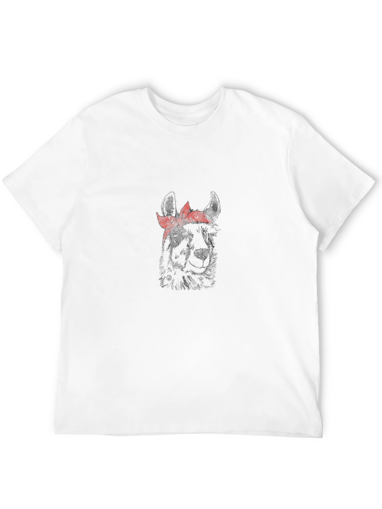 Llama Bandana Graphic Tee - Cool Casual T-Shirt