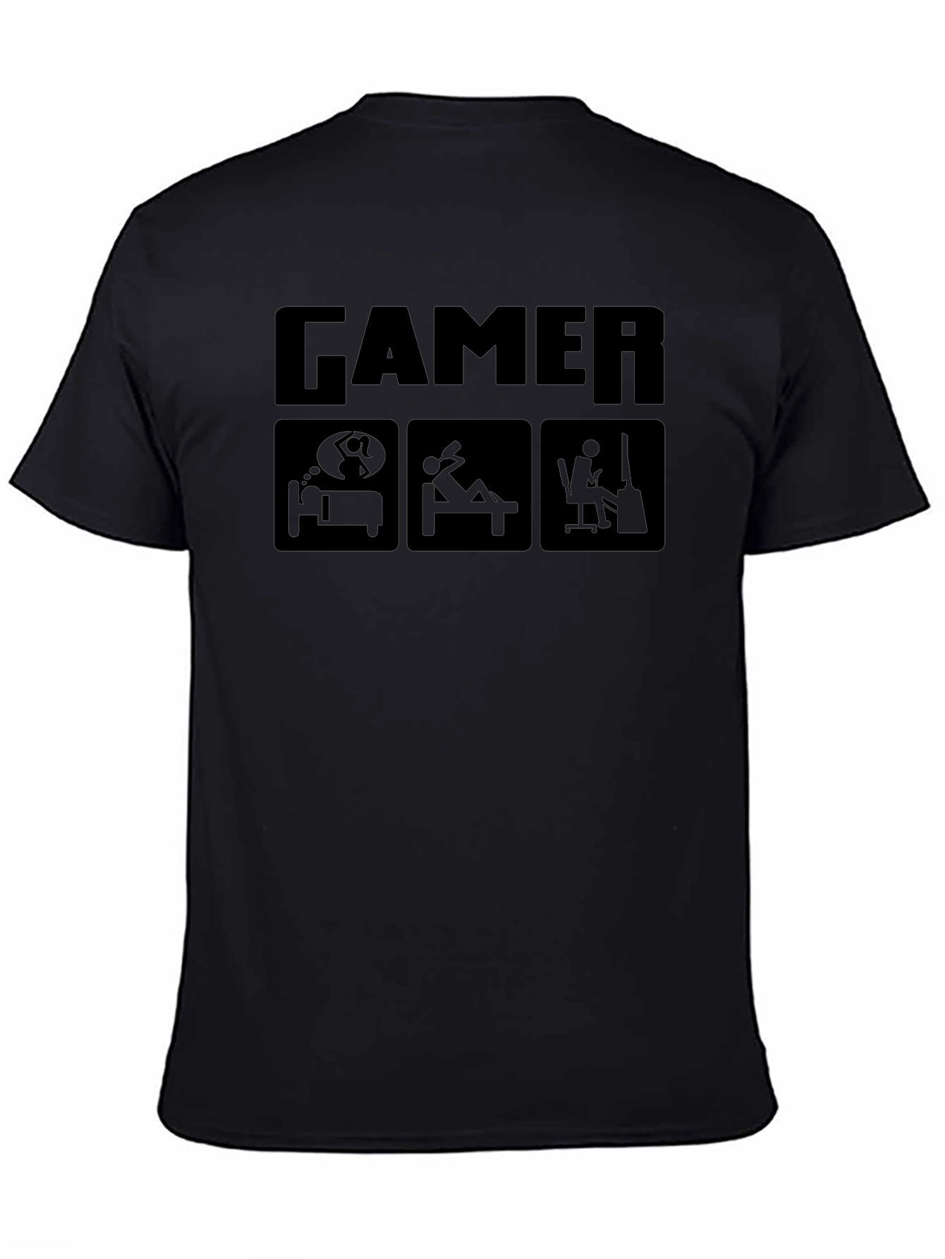 Gamer Lifestyle Black Graphic T-Shirt