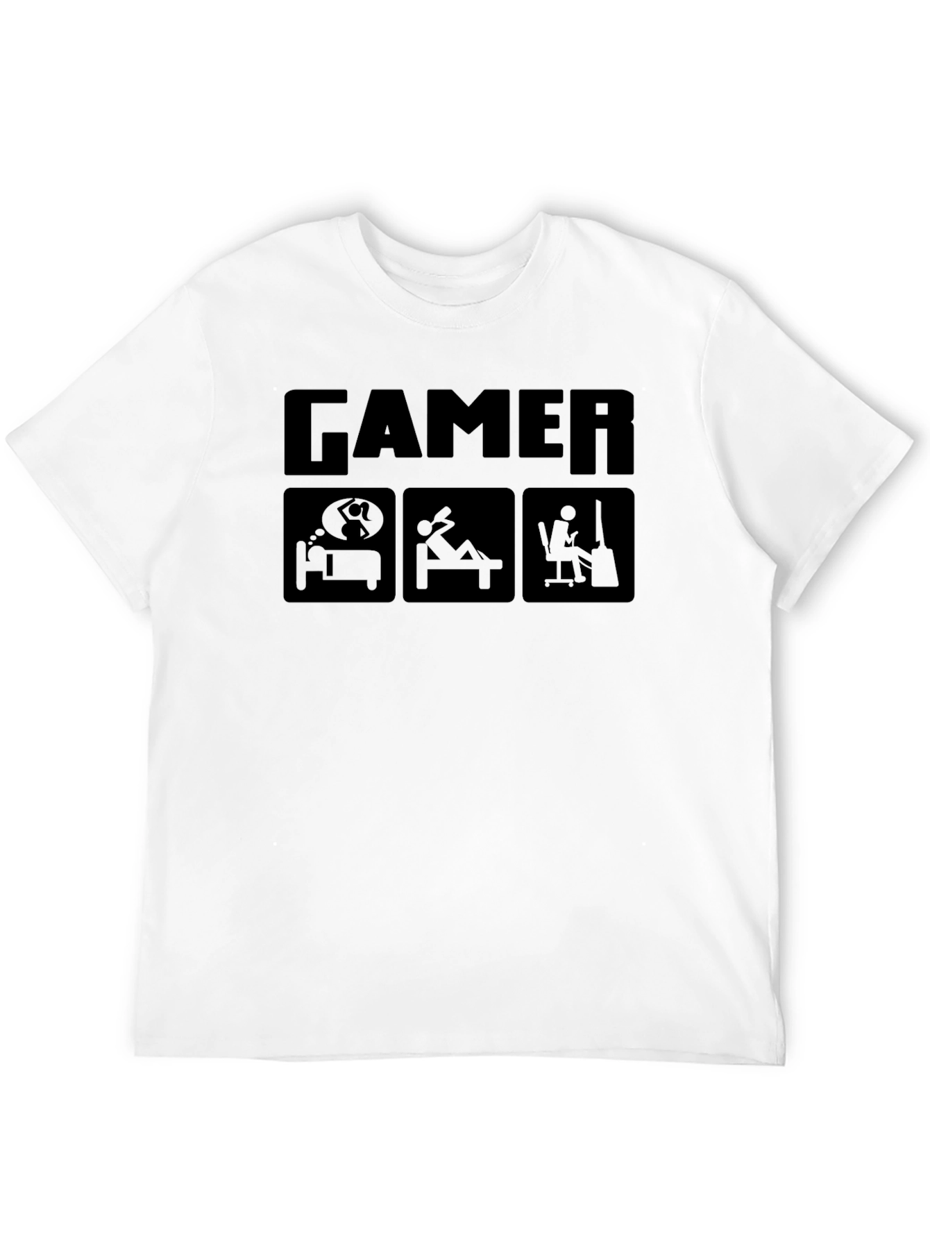 Gamer Lifestyle Black Graphic T-Shirt