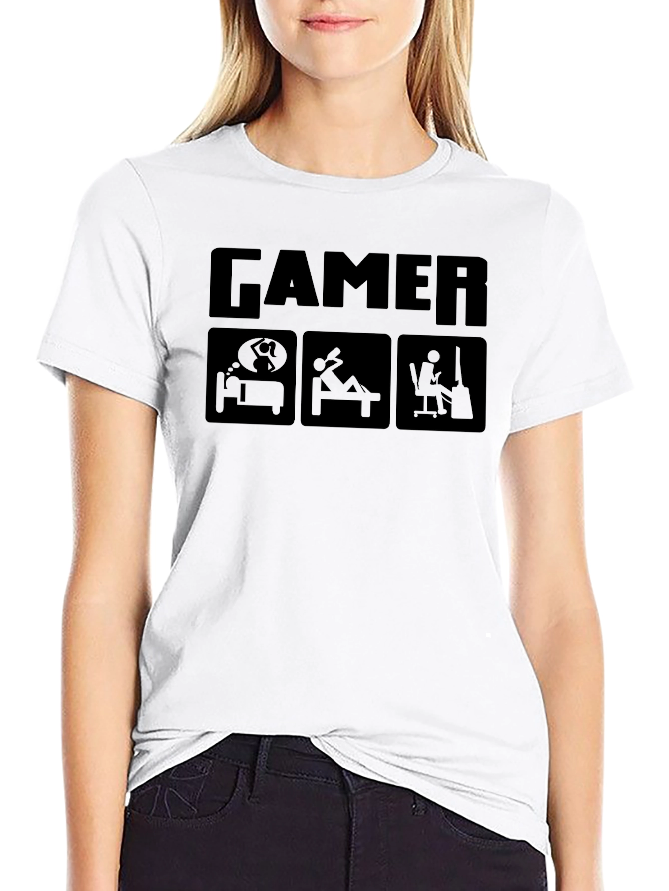 Gamer Lifestyle Black Graphic T-Shirt