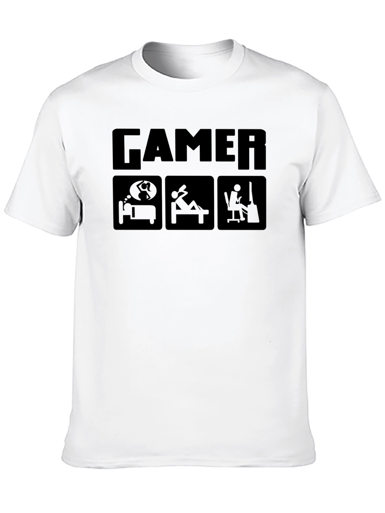Gamer Lifestyle Black Graphic T-Shirt