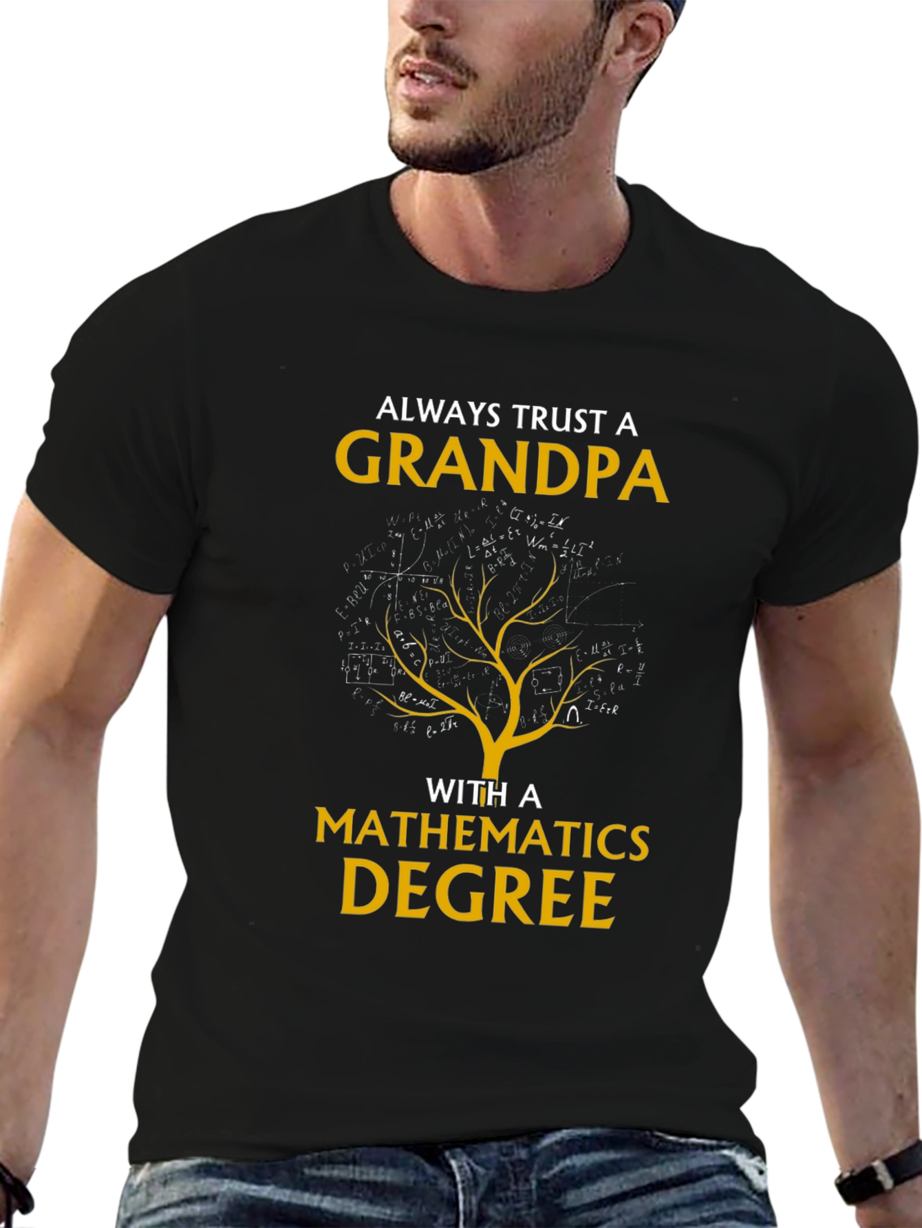 Grandpa Mathematics Degree Graphic Tee