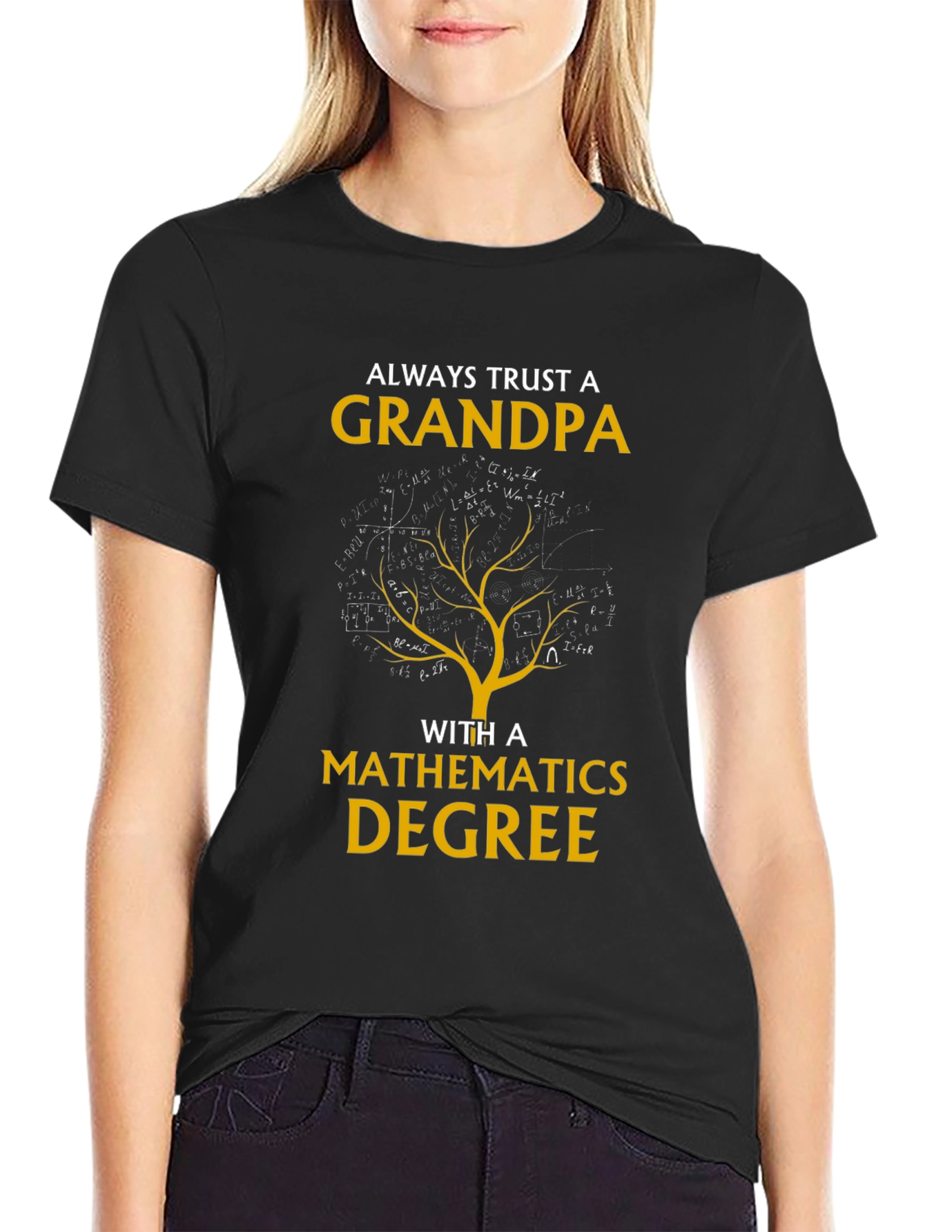 Grandpa Mathematics Degree Graphic Tee