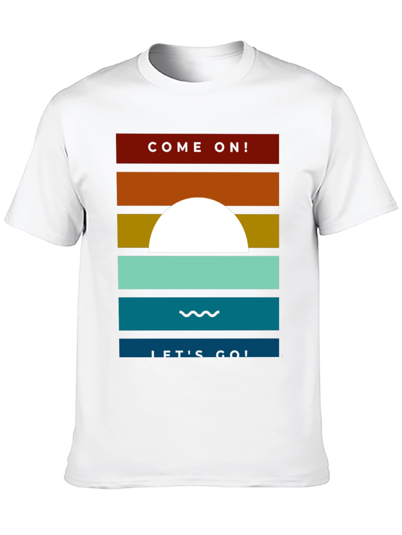 Retro Sunset Graphic Tee - Come On! Lets Go!