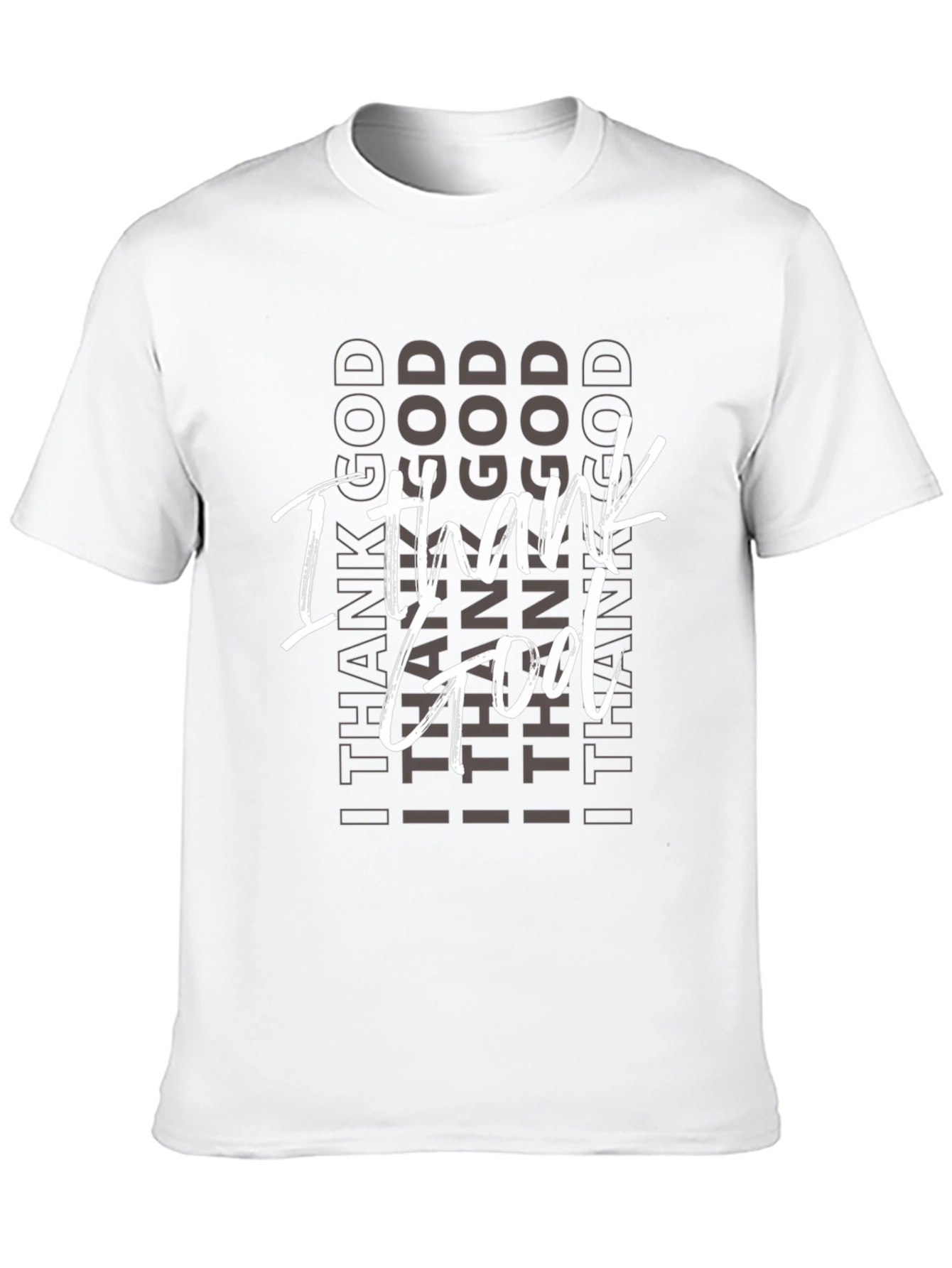 I Thank God Black Graphic Tee Shirt