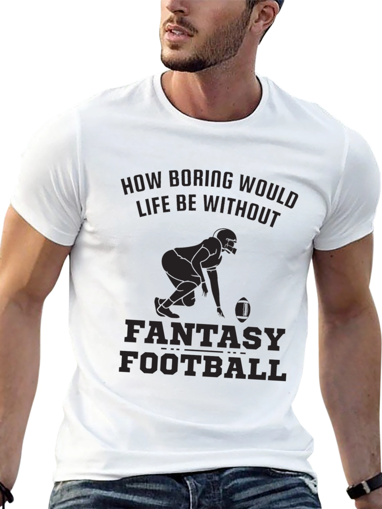 Fantasy Football Graphic T-Shirt - Black