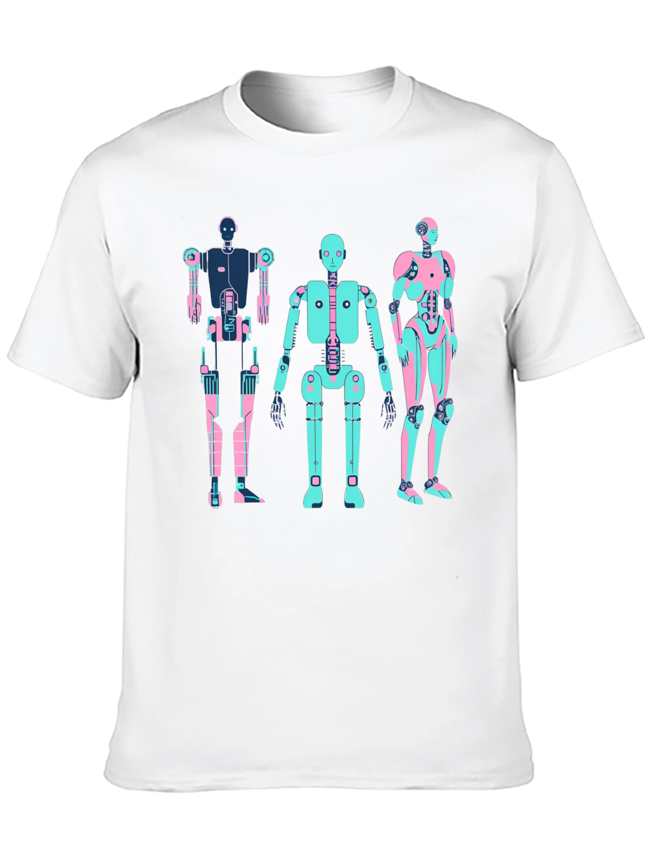 Retro Robot T-Shirt - Black Graphic Tee