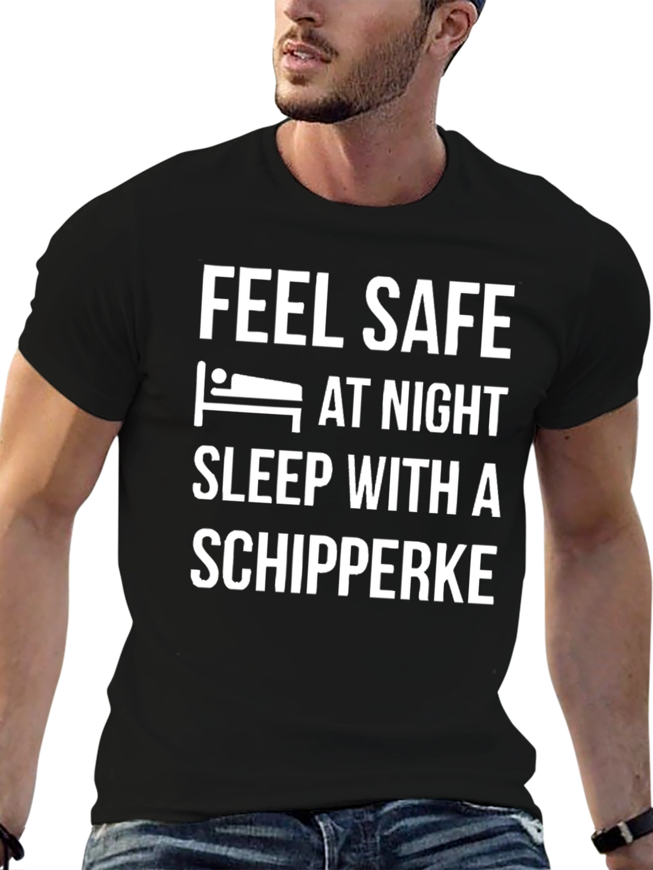Feel Safe Sleep With A Schipperke T-Shirt
