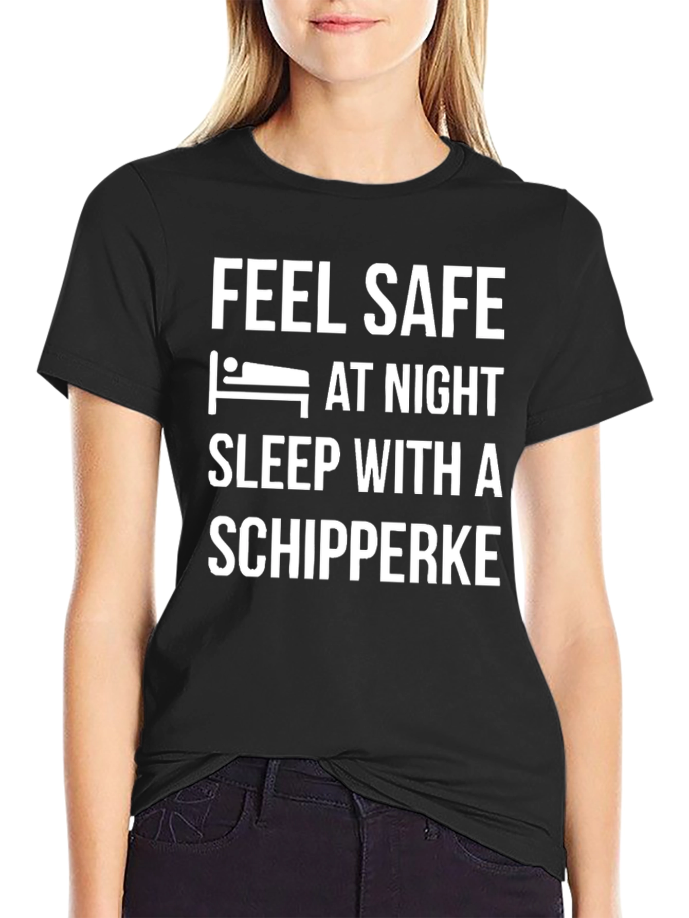 Feel Safe Sleep With A Schipperke T-Shirt