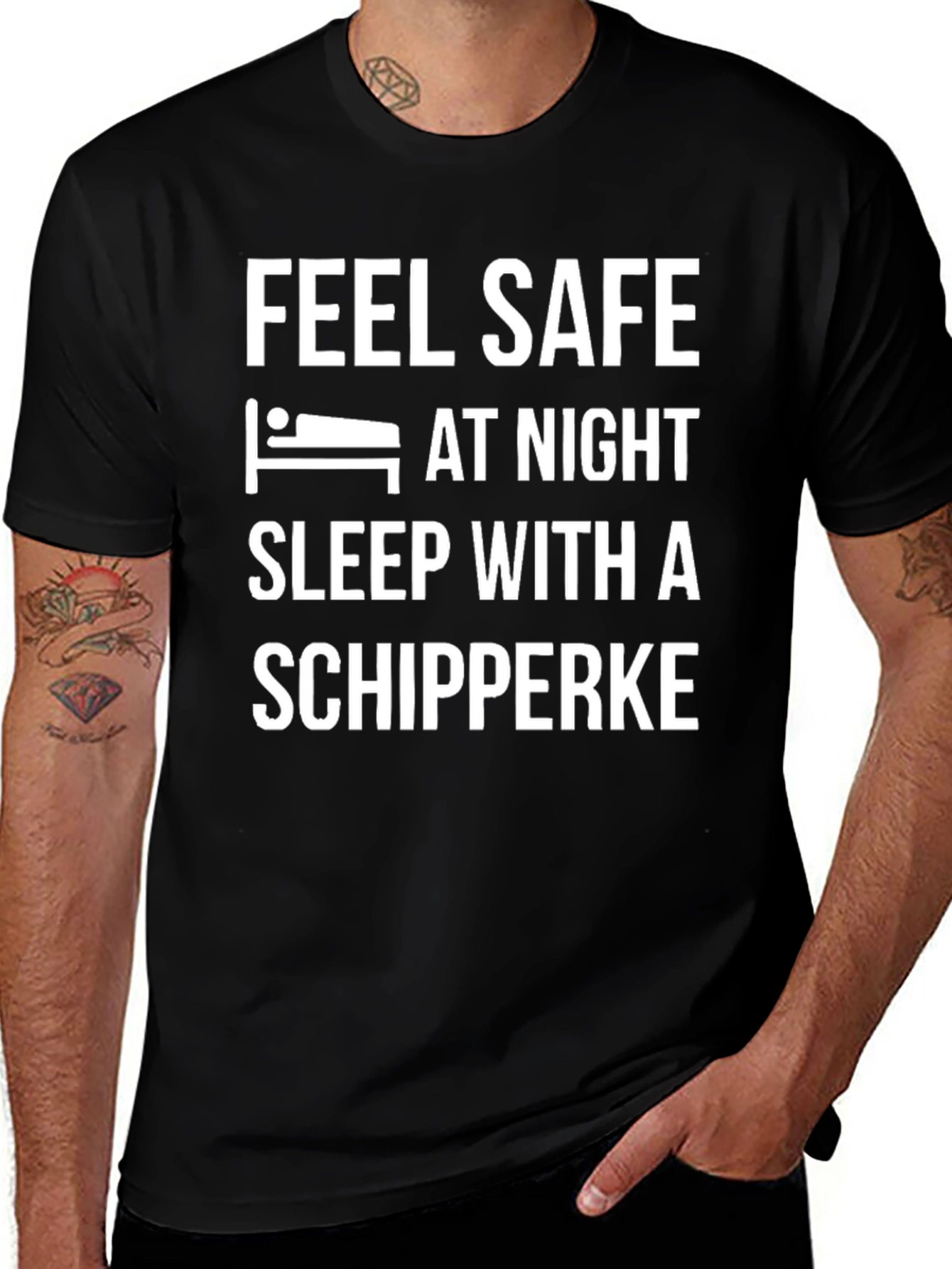 Feel Safe Sleep With A Schipperke T-Shirt