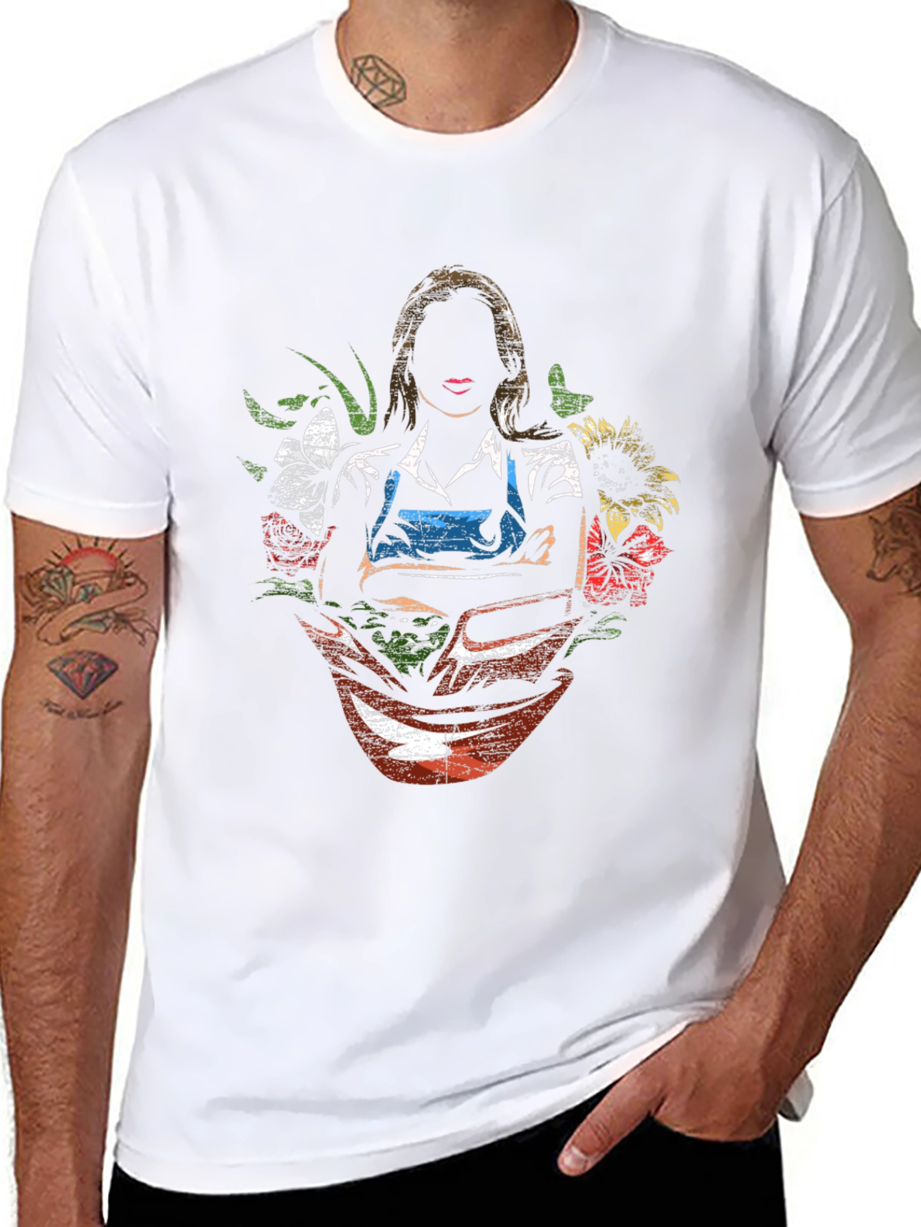 Floral Gardener Graphic T-Shirt