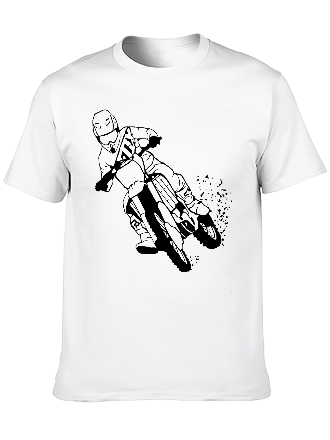 Motocross Rider Graphic T-Shirt - Black