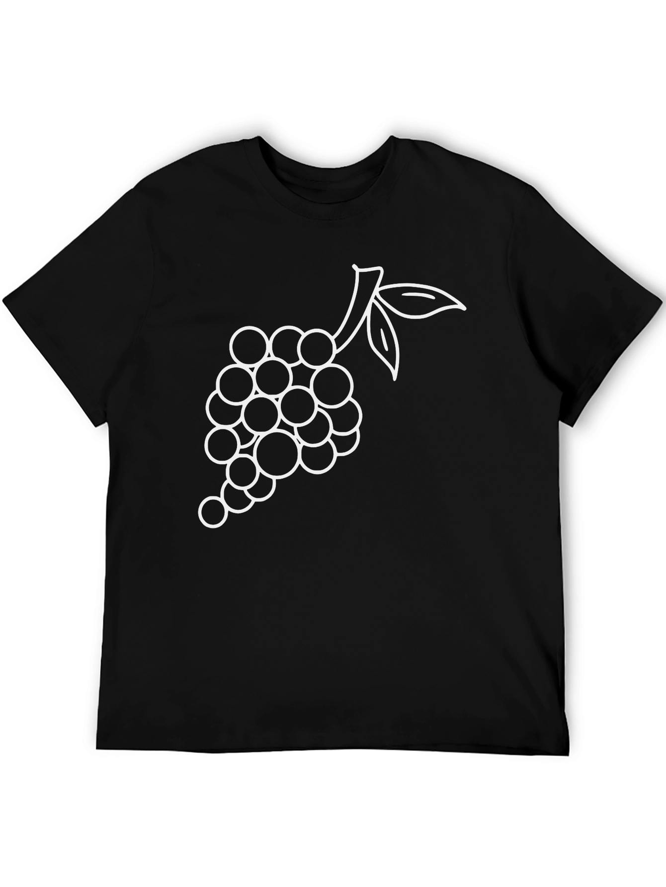 Grapes Graphic Tee - Stylish Black T-Shirt