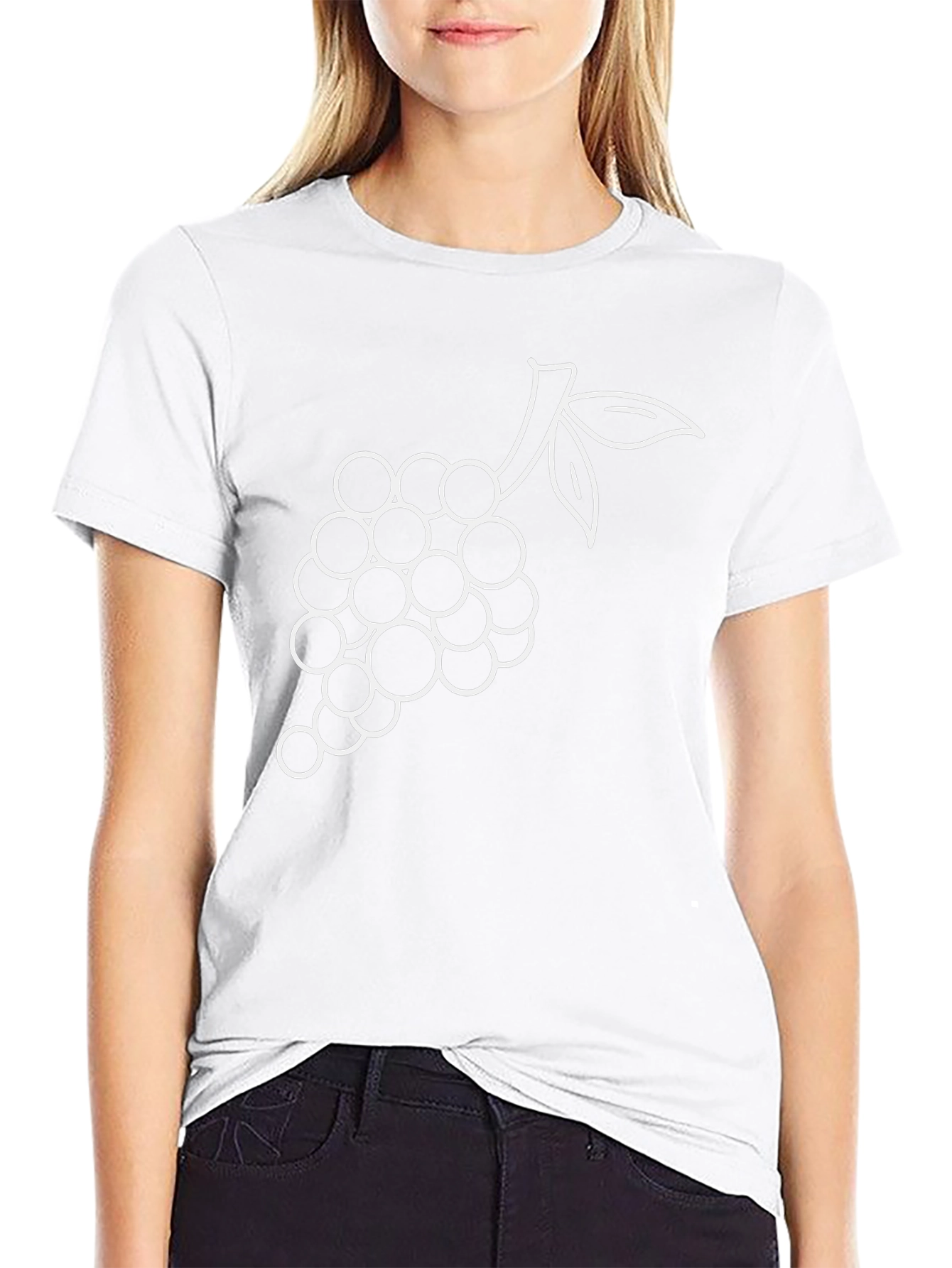 Grapes Graphic Tee - Stylish Black T-Shirt