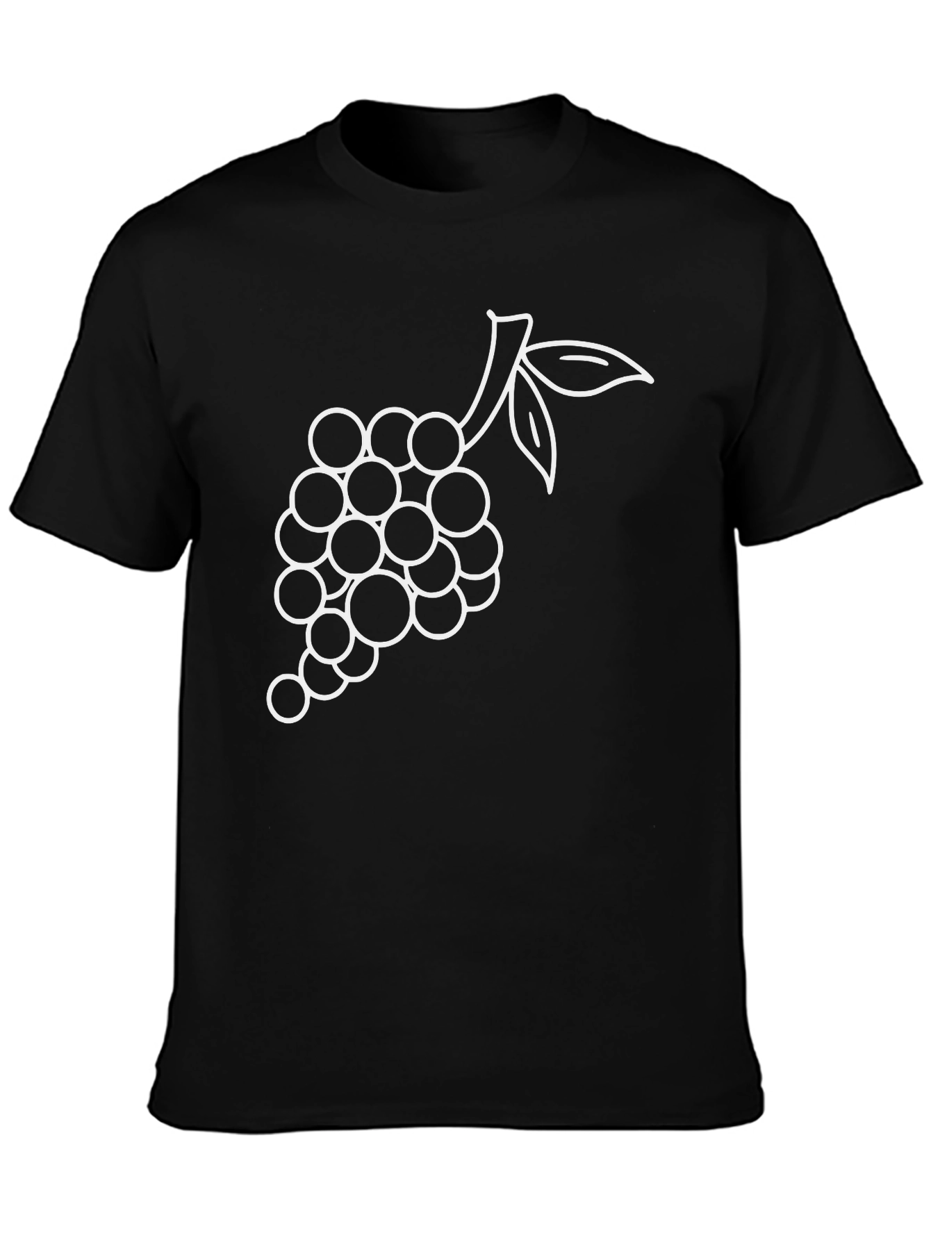 Grapes Graphic Tee - Stylish Black T-Shirt