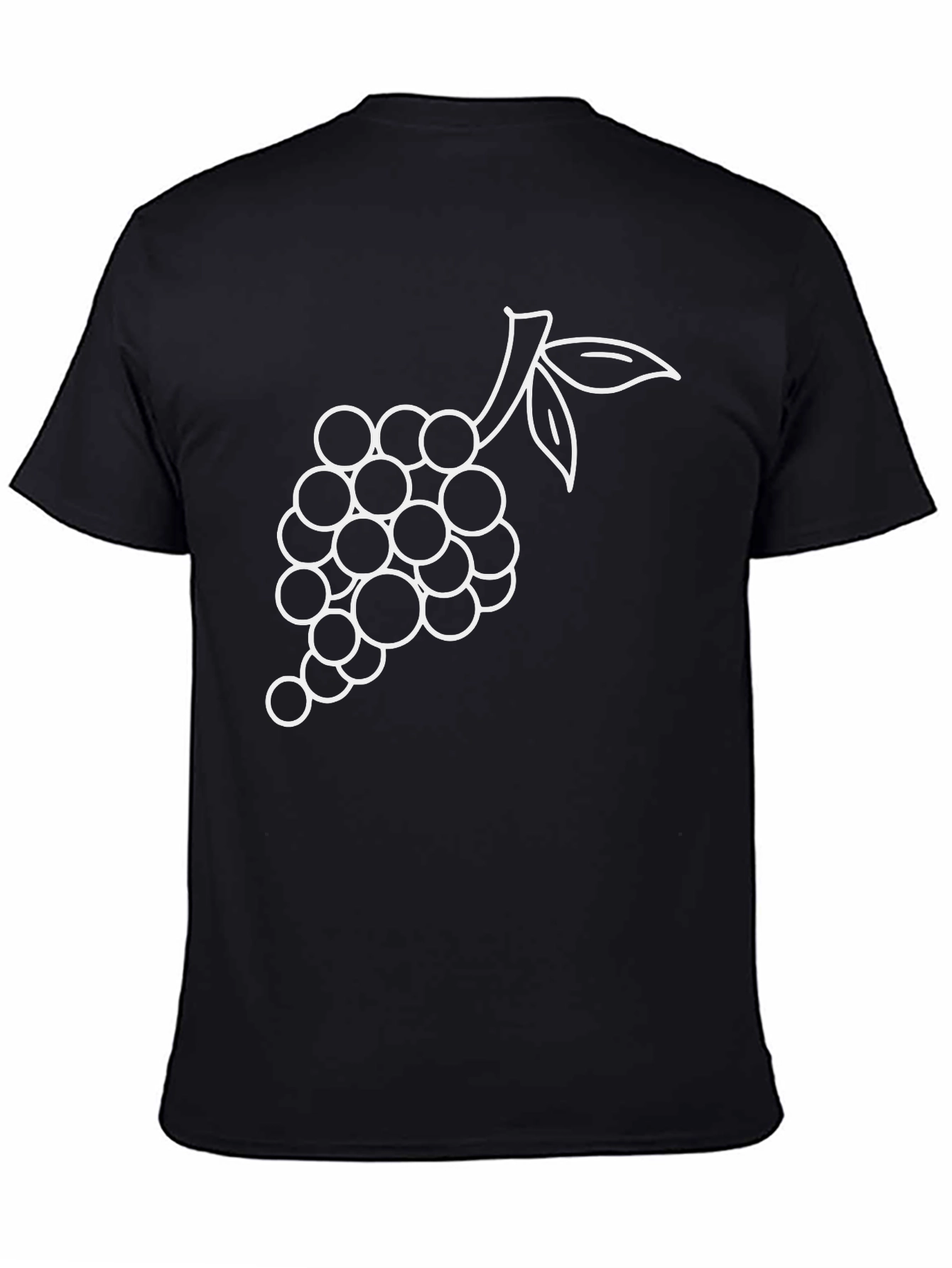 Grapes Graphic Tee - Stylish Black T-Shirt
