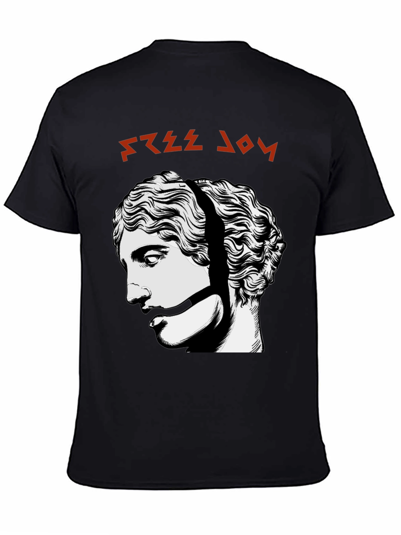 Free Joy Graphic Tee - Black Cotton Shirt