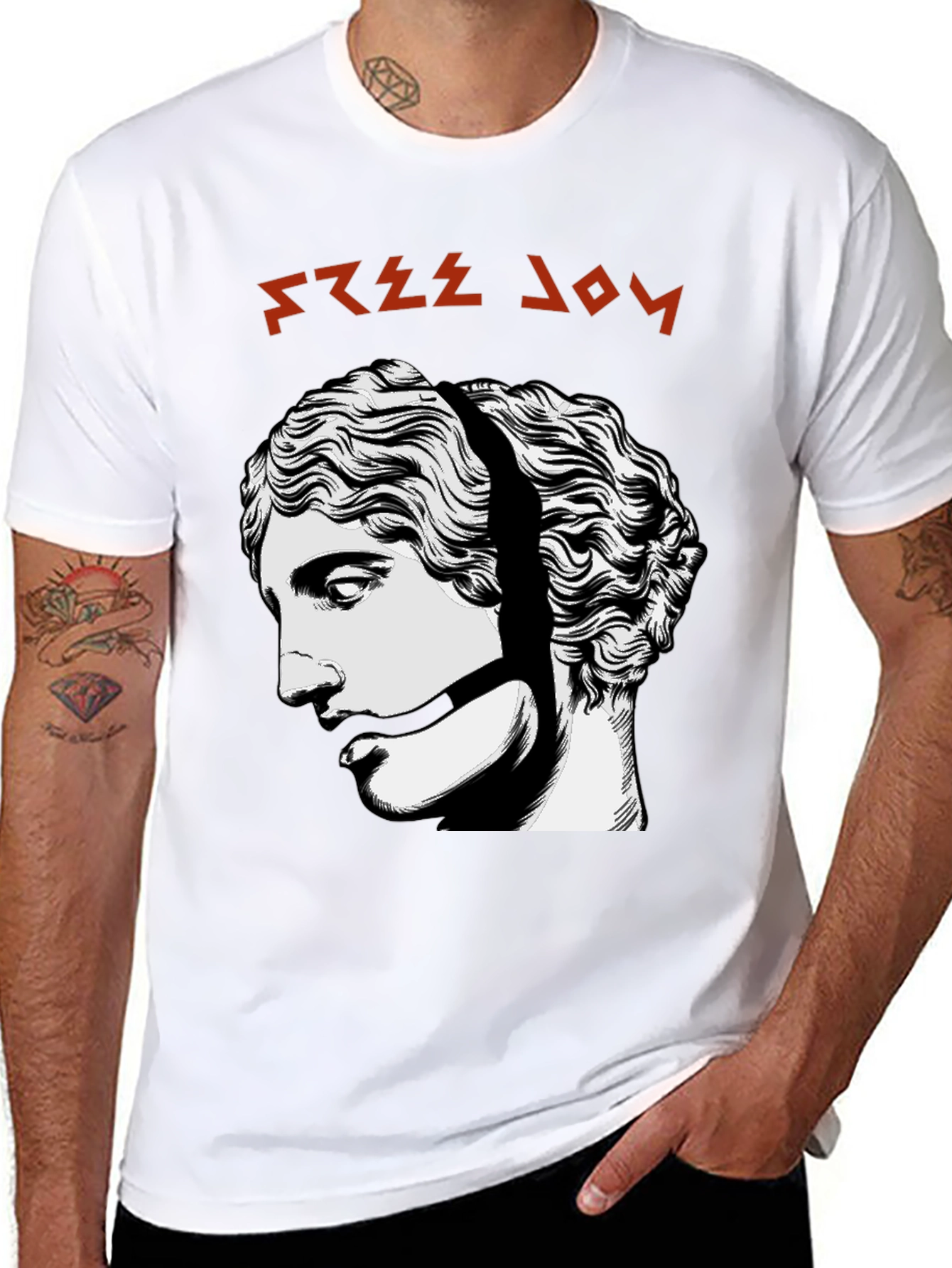 Free Joy Graphic Tee - Black Cotton Shirt