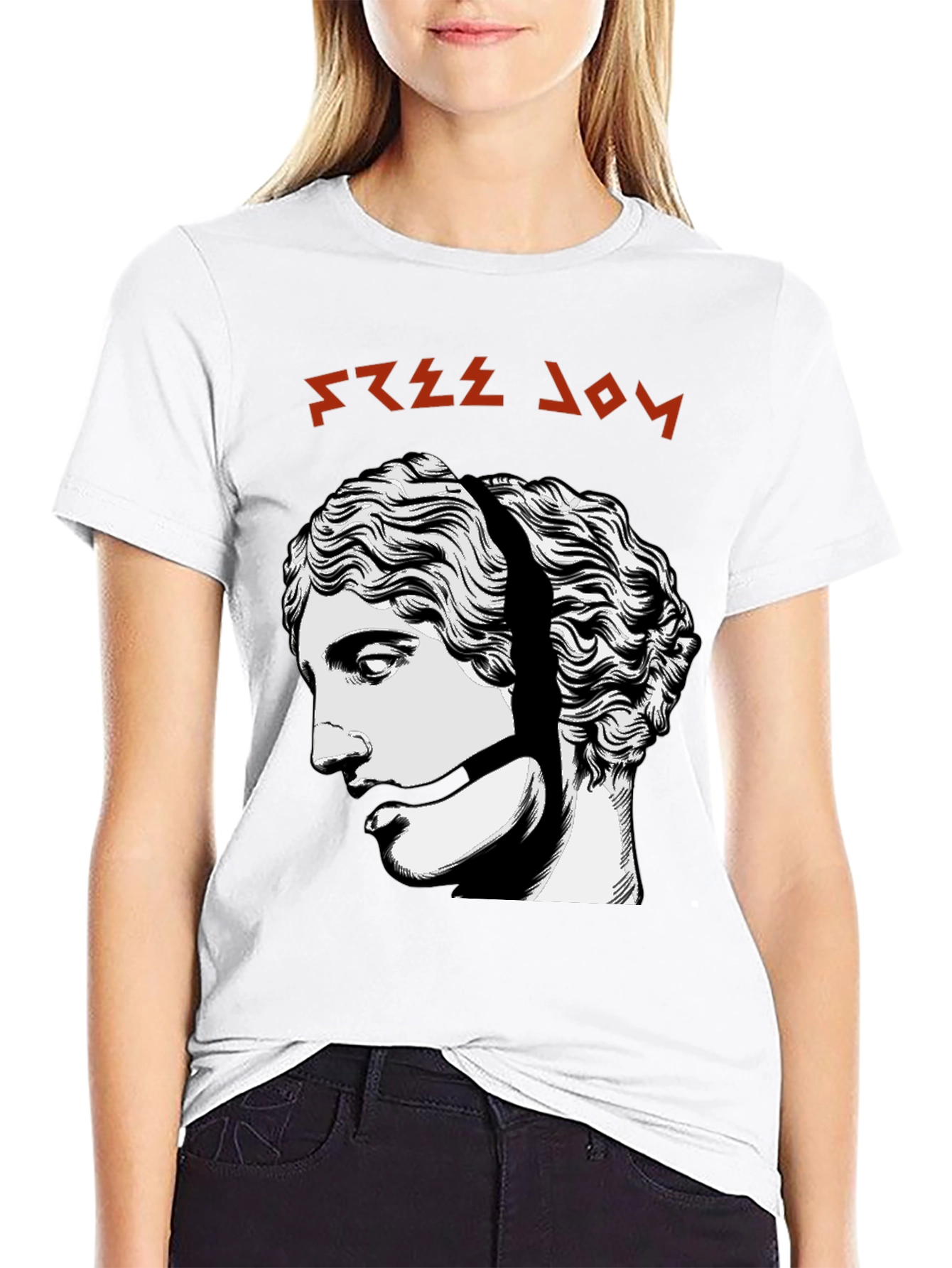 Free Joy Graphic Tee - Black Cotton Shirt