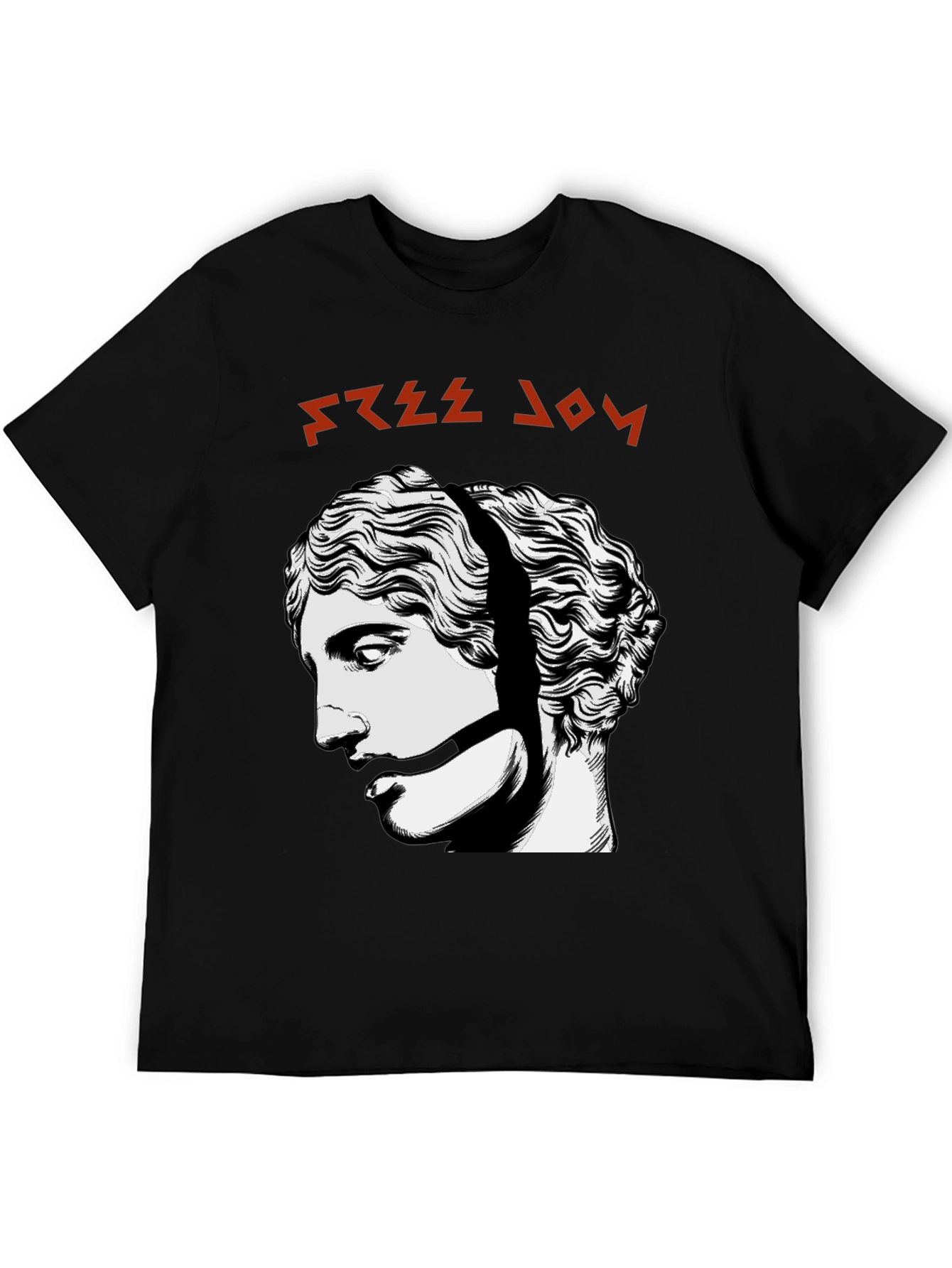 Free Joy Graphic Tee - Black Cotton Shirt