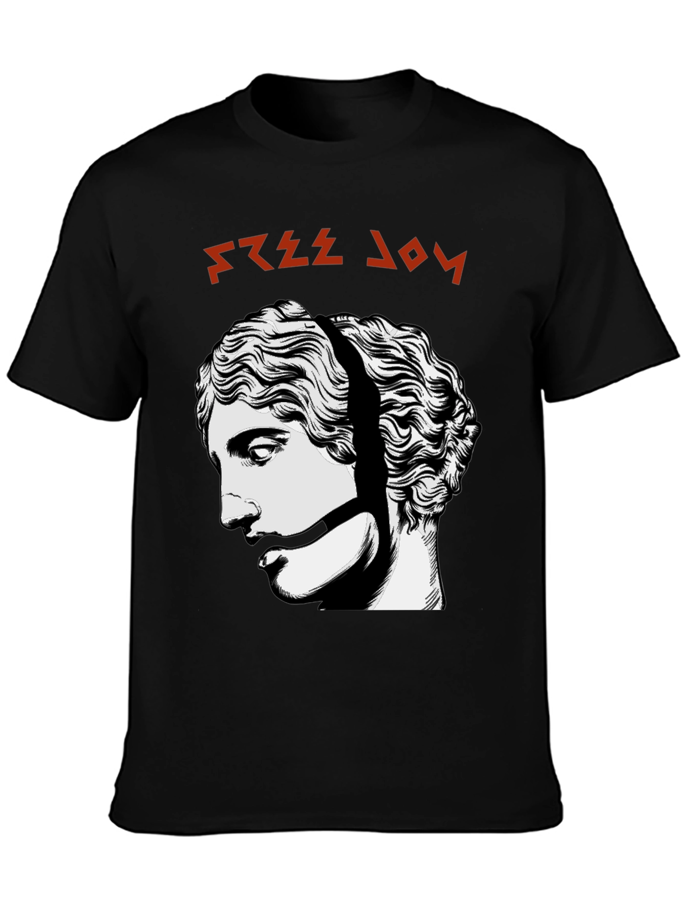 Free Joy Graphic Tee - Black Cotton Shirt