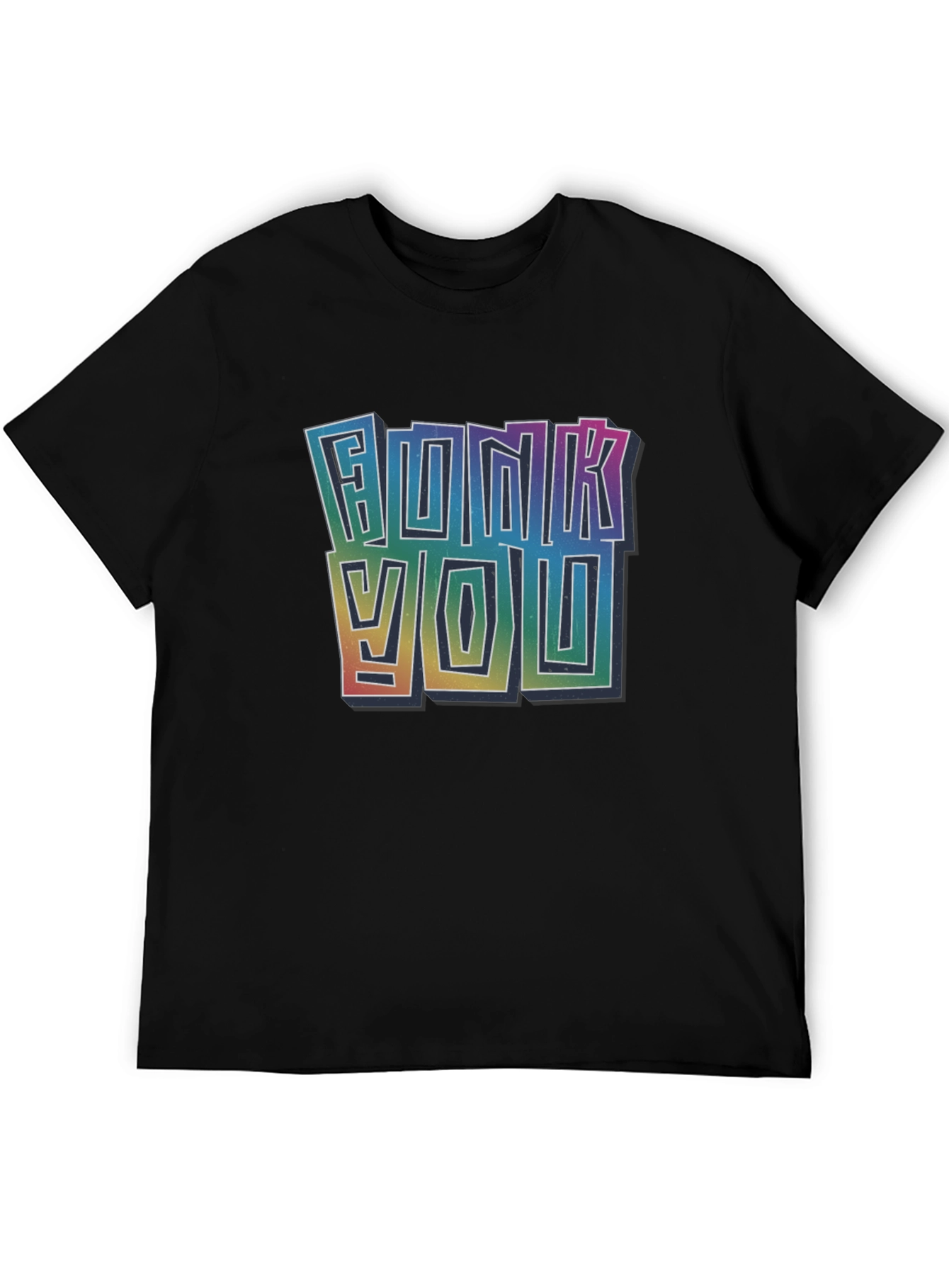 Funky You Graphic Tee - Vibrant Rainbow Print