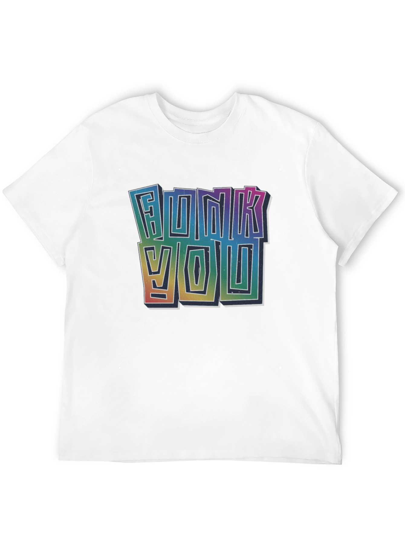 Funky You Graphic Tee - Vibrant Rainbow Print