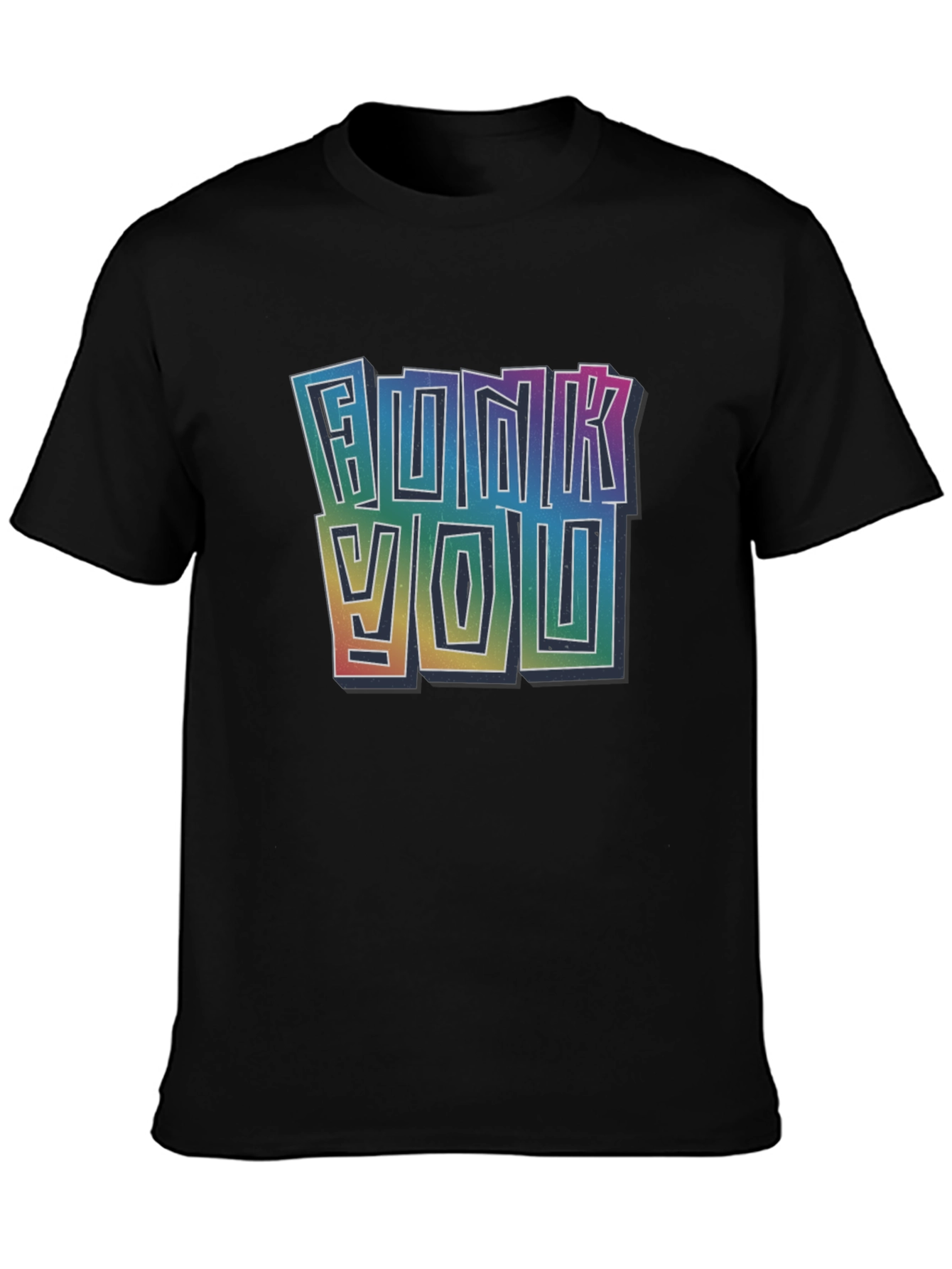 Funky You Graphic Tee - Vibrant Rainbow Print