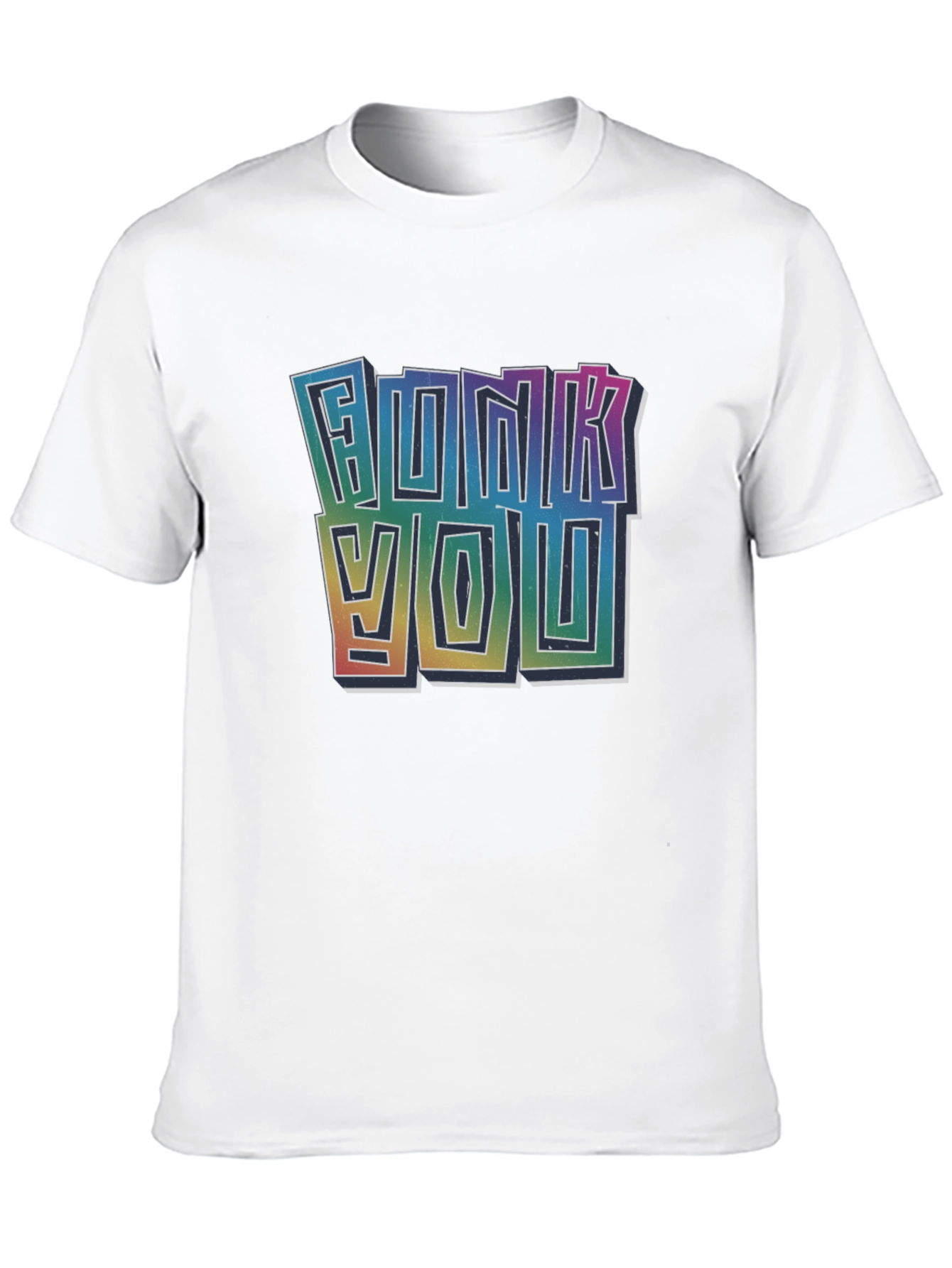 Funky You Graphic Tee - Vibrant Rainbow Print