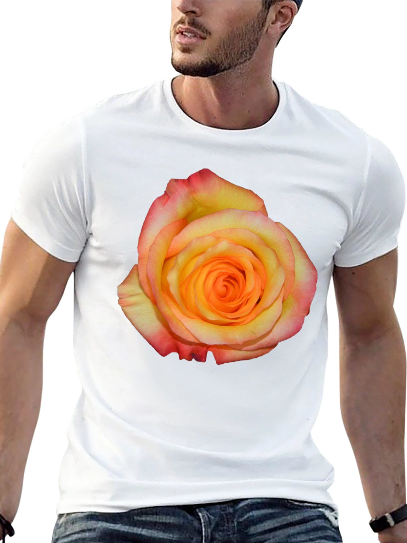 Rose Graphic Black T-Shirt