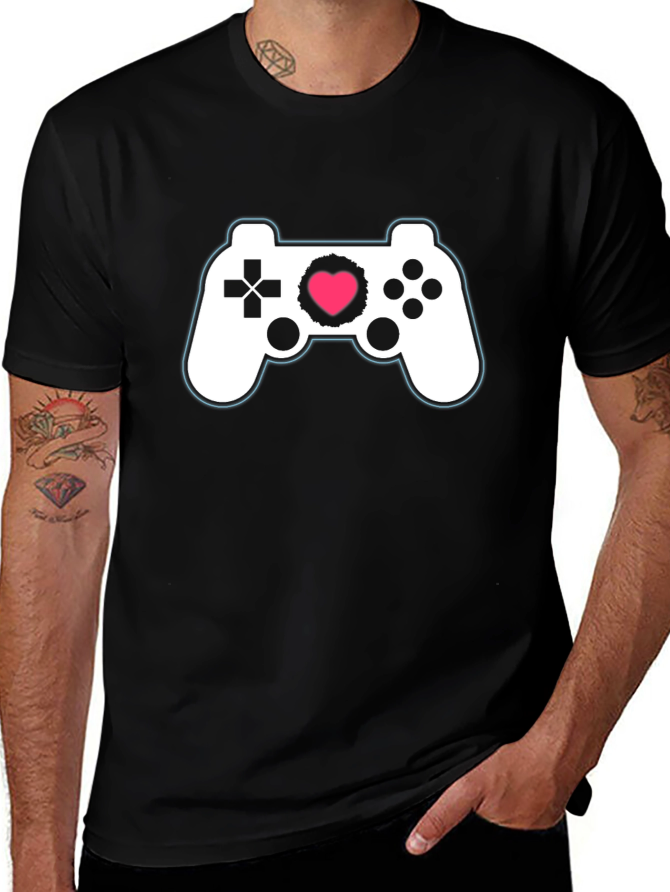 Gamer Heart T-Shirt - Love Gaming Style