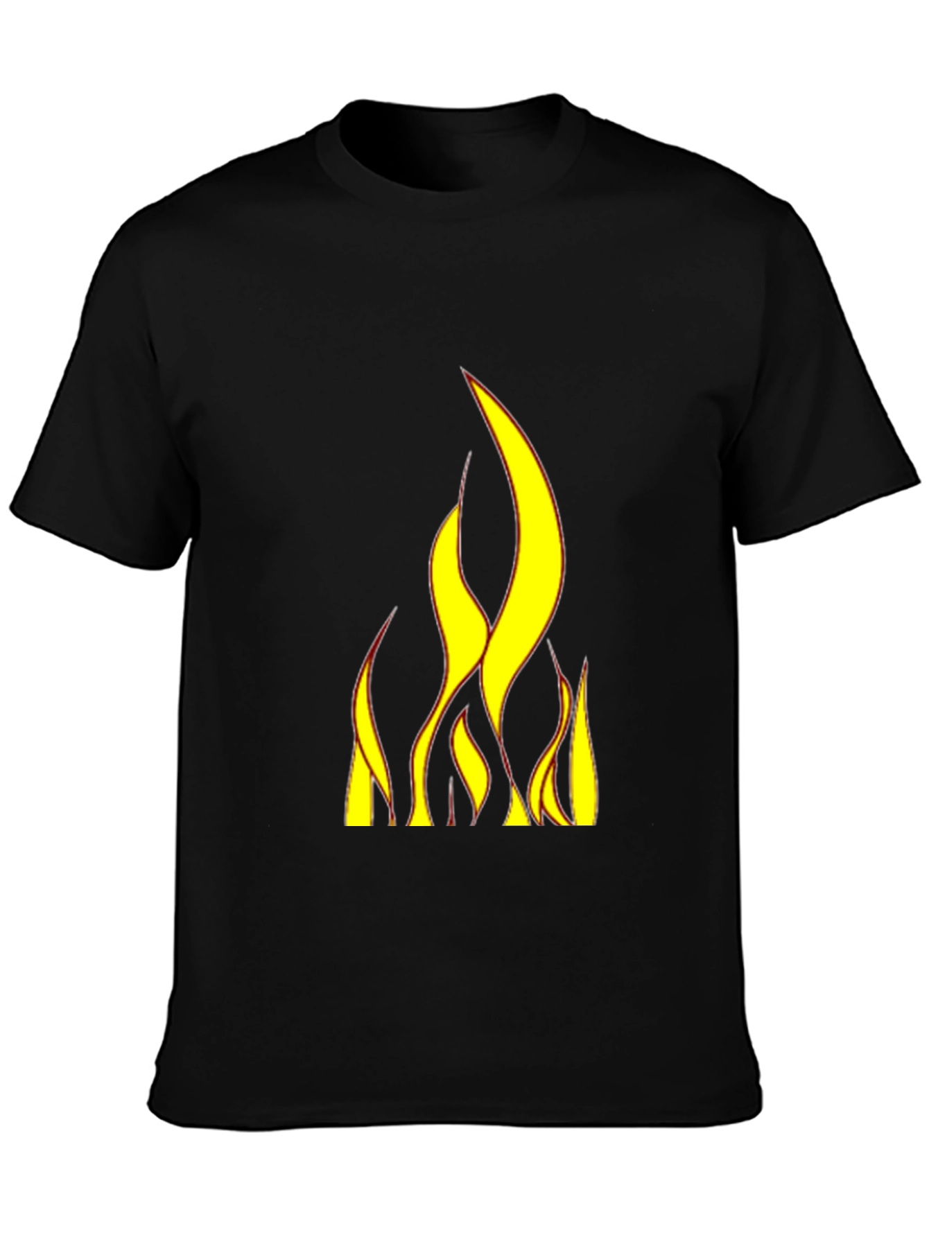 Fiery Flames Black T-Shirt