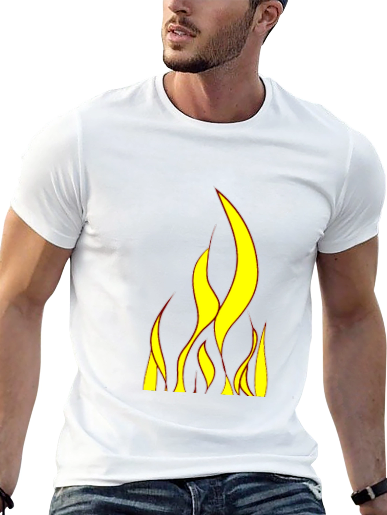 Fiery Flames Black T-Shirt