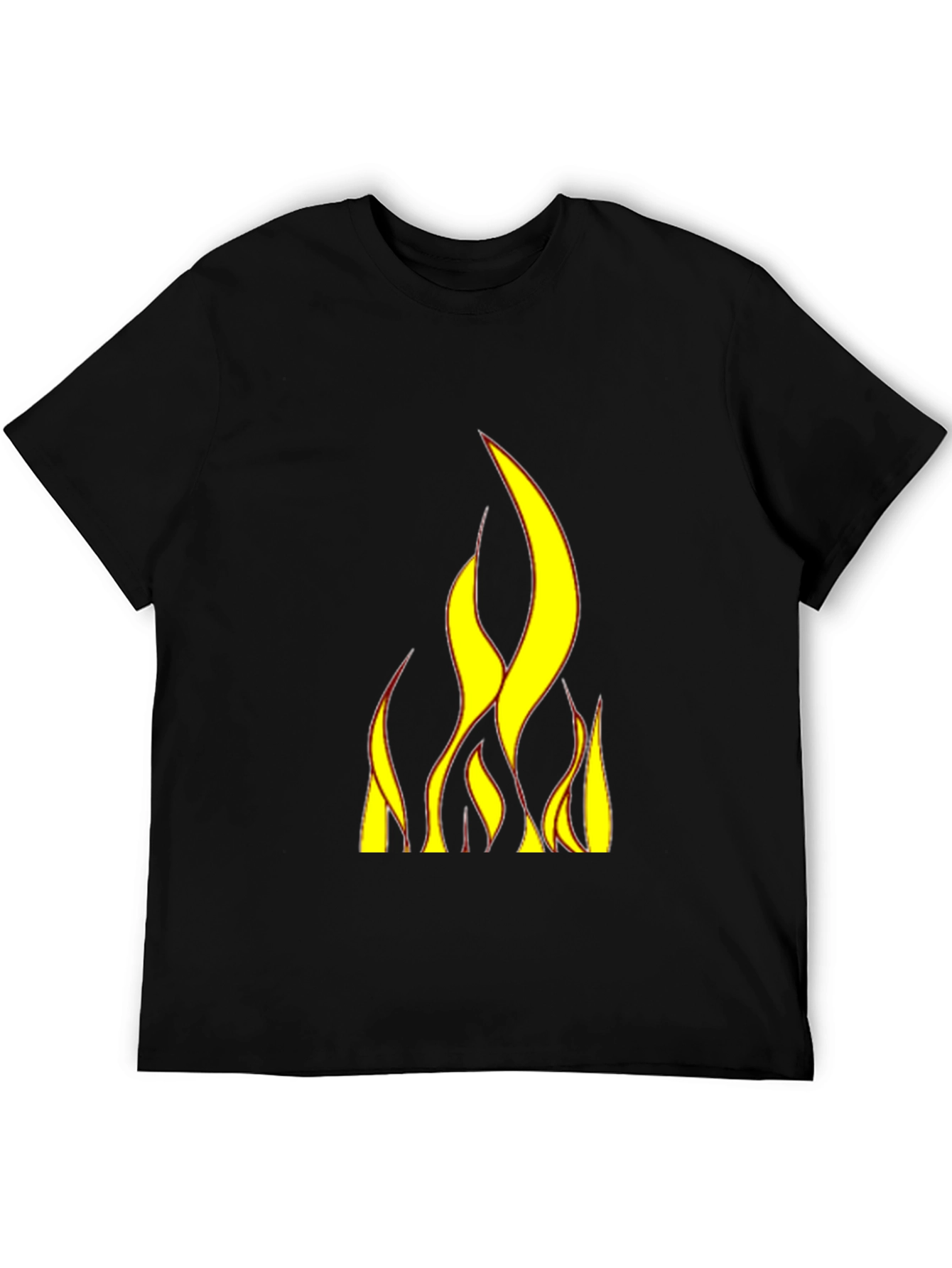 Fiery Flames Black T-Shirt