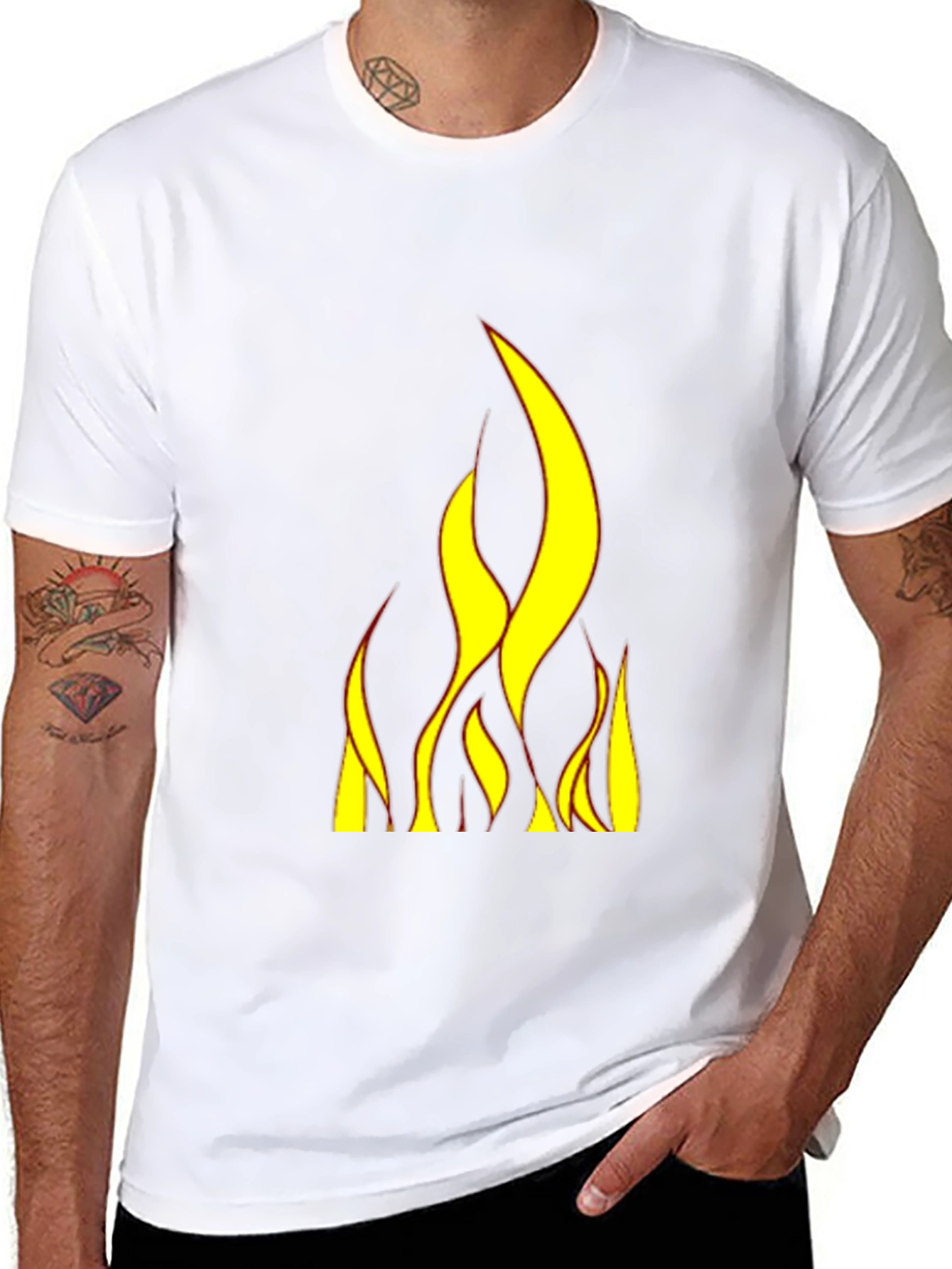 Fiery Flames Black T-Shirt