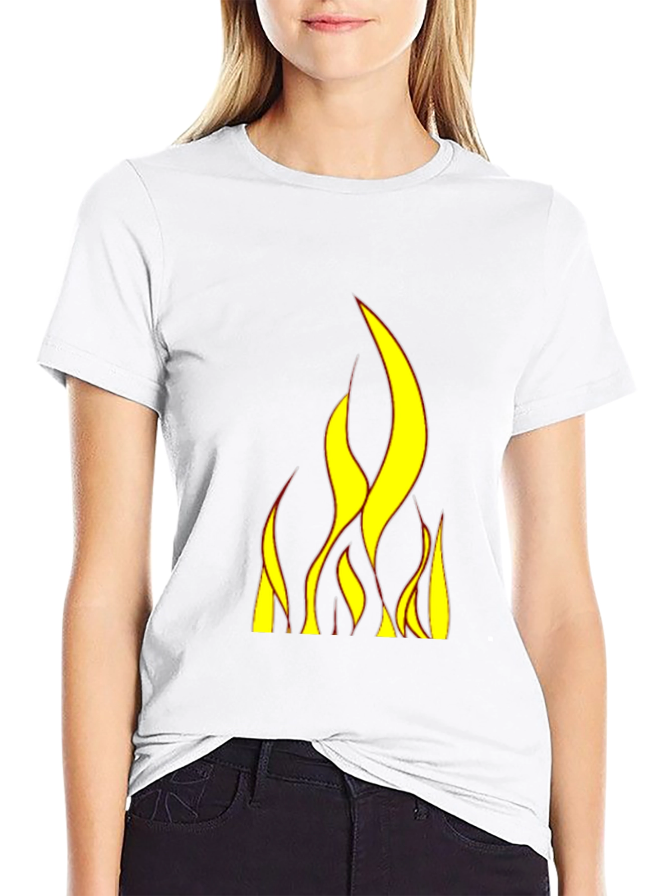 Fiery Flames Black T-Shirt