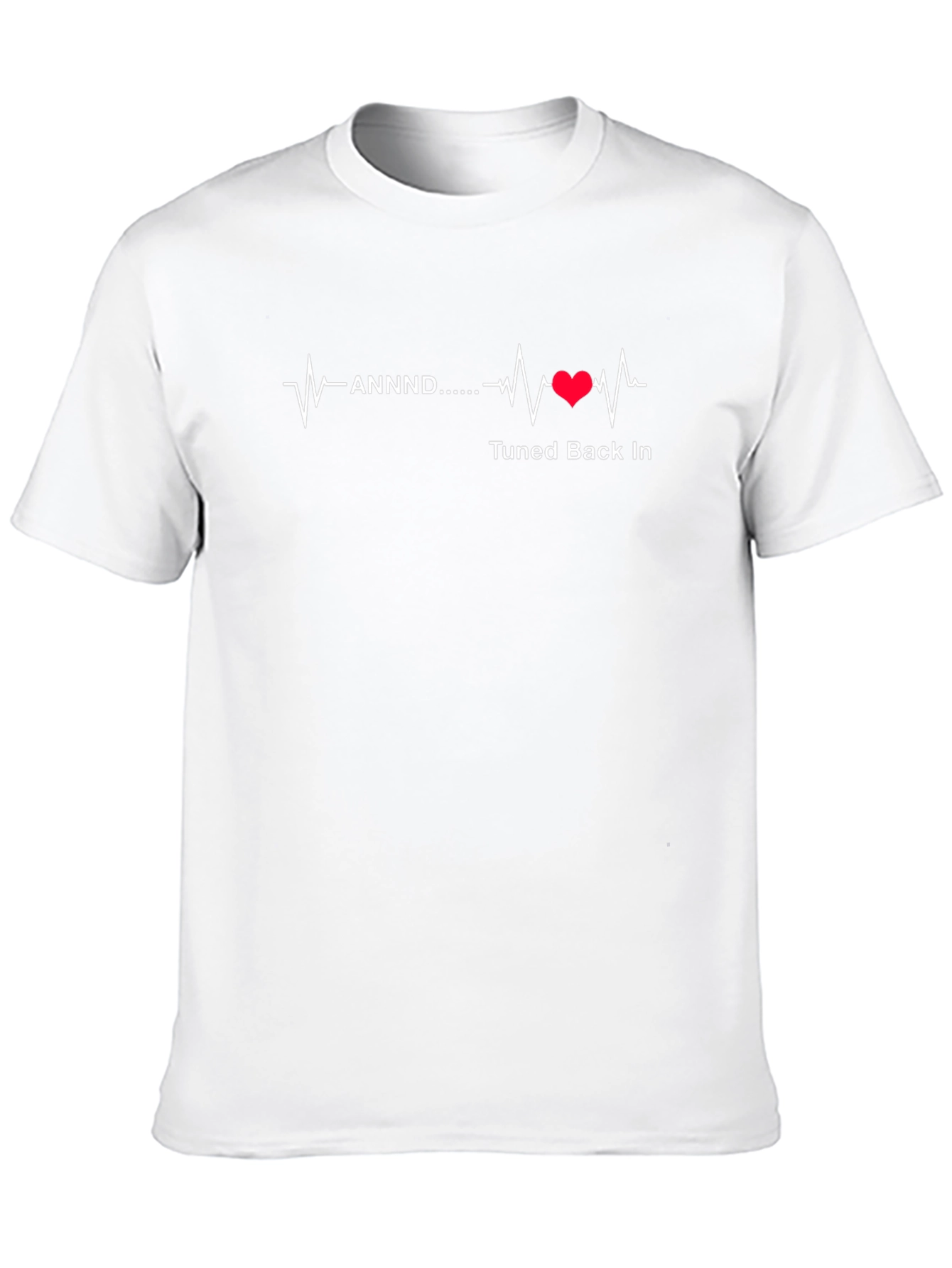 Tuned Back In Heartbeat Graphic Tee - Black