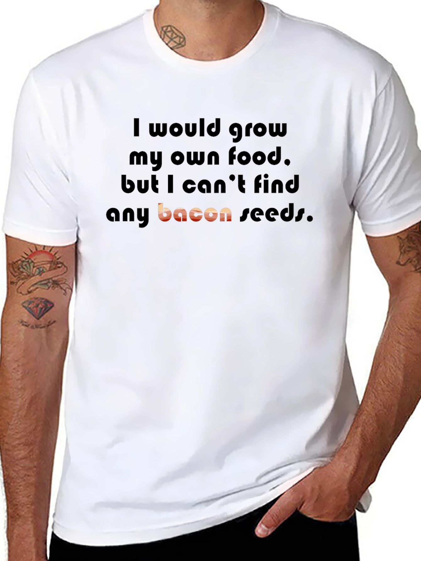 Funny Bacon Seeds Graphic T-Shirt