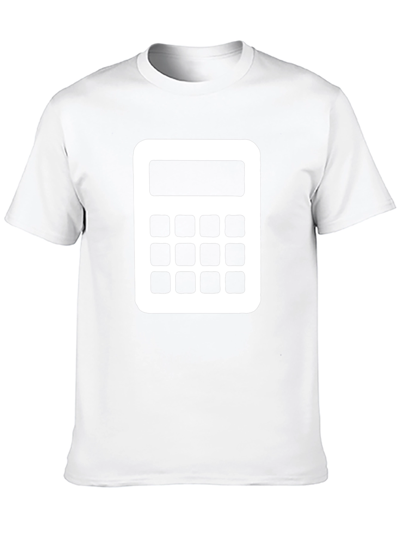 Calculator Graphic Tee - Black Cotton Blend T-Shirt
