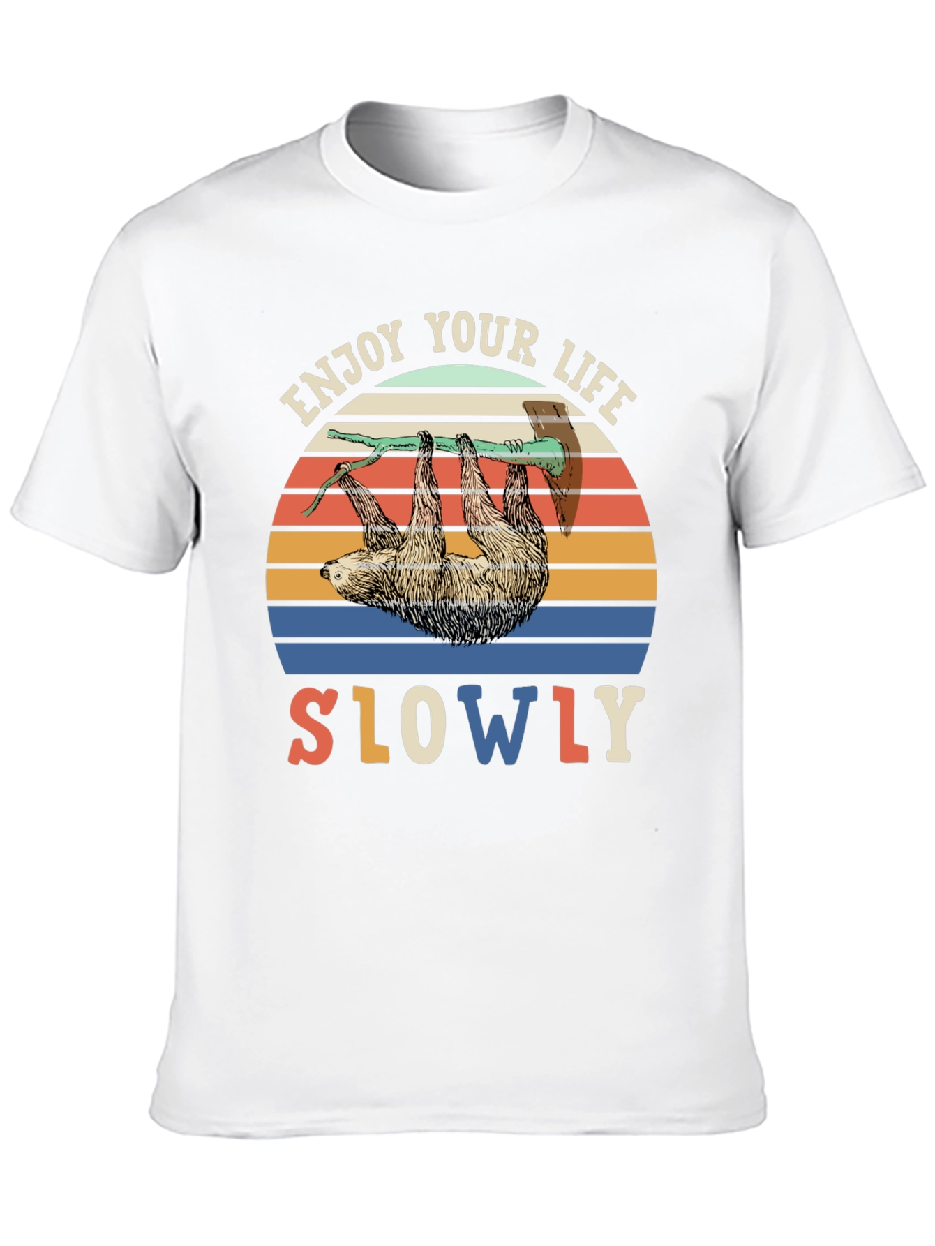 Enjoy Life Slowly Sloth Graphic Tee