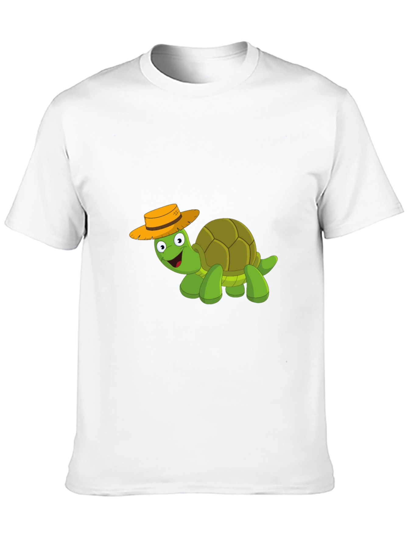 Cartoon Turtle T-Shirt - Black Cotton Blend