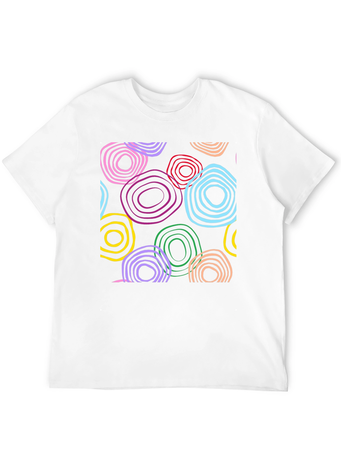 Funky Rings Graphic Black T-Shirt