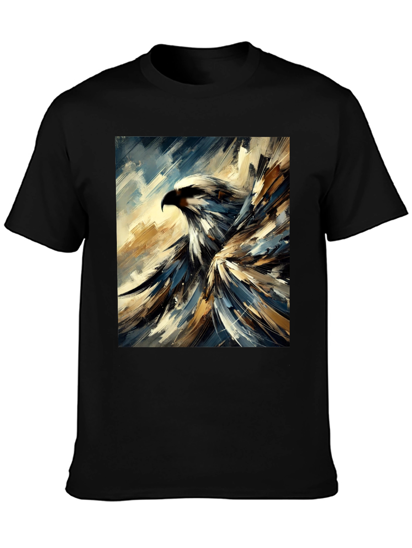 Abstract Eagle Graphic Black T-Shirt