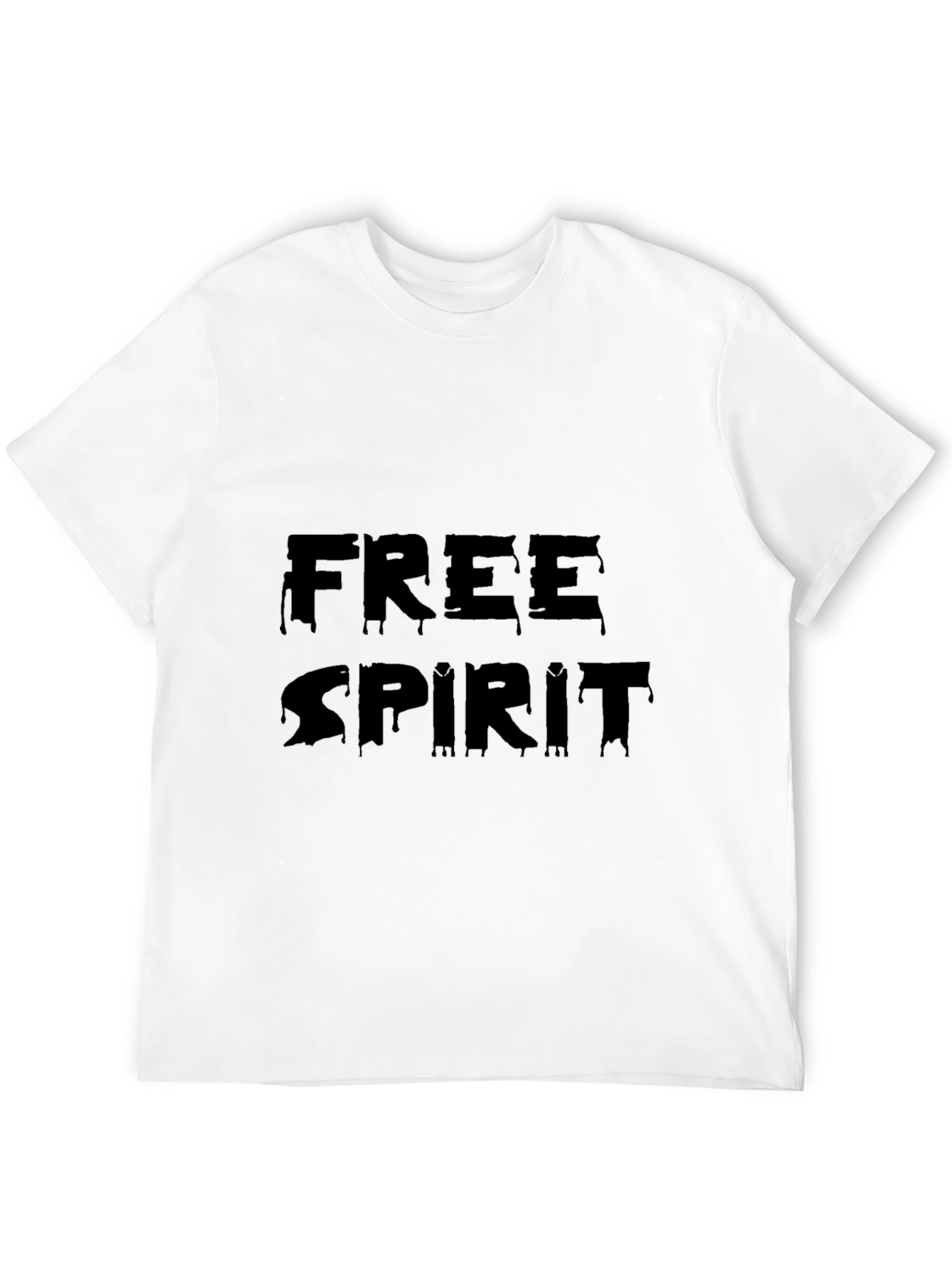 Free Spirit Black T-Shirt - Mens Casual Wear