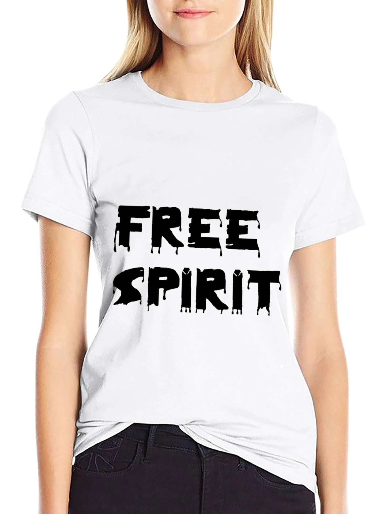 Free Spirit Black T-Shirt - Mens Casual Wear