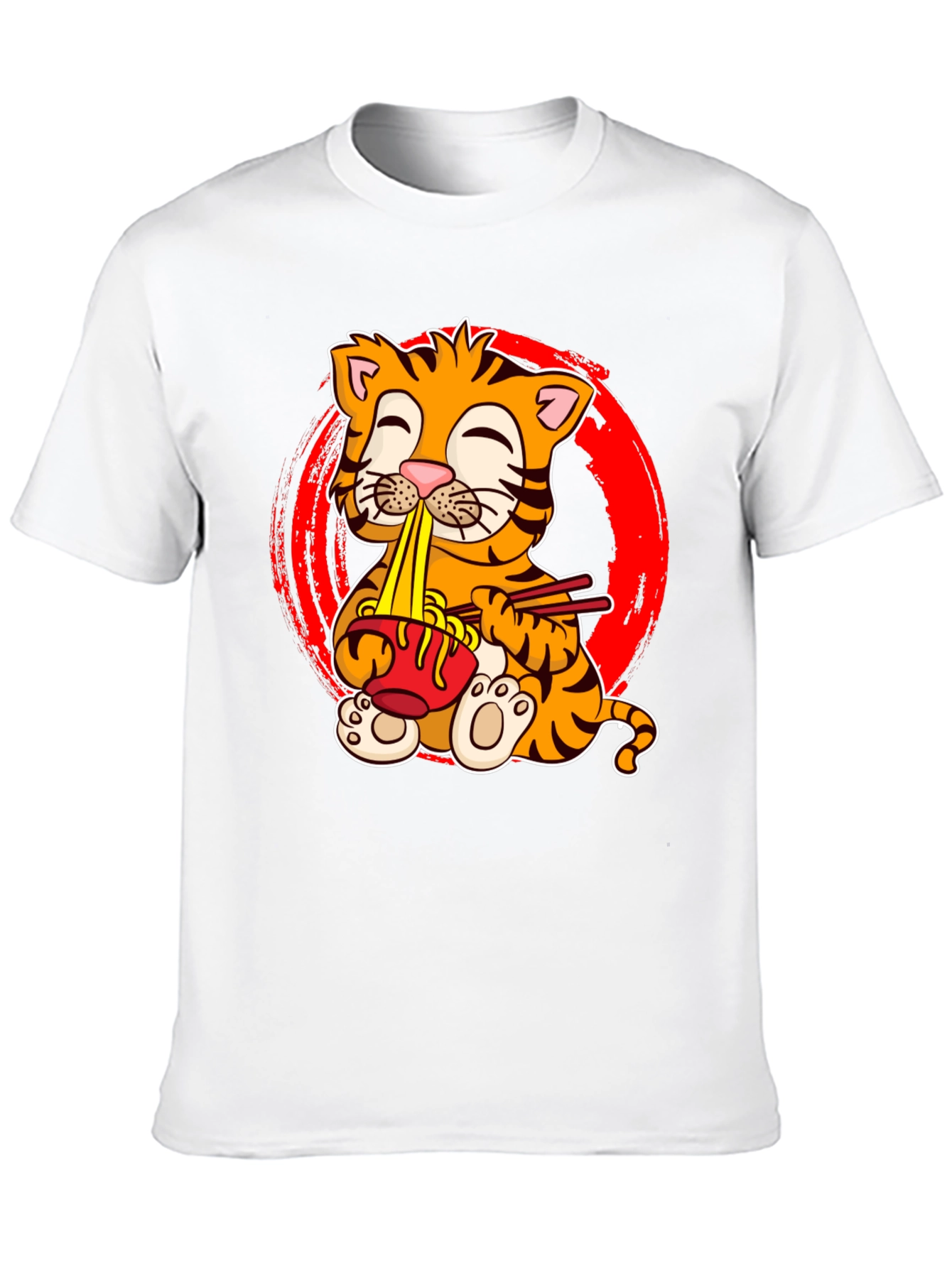 Cute Tiger Ramen T-Shirt - Unisex Graphic Tee